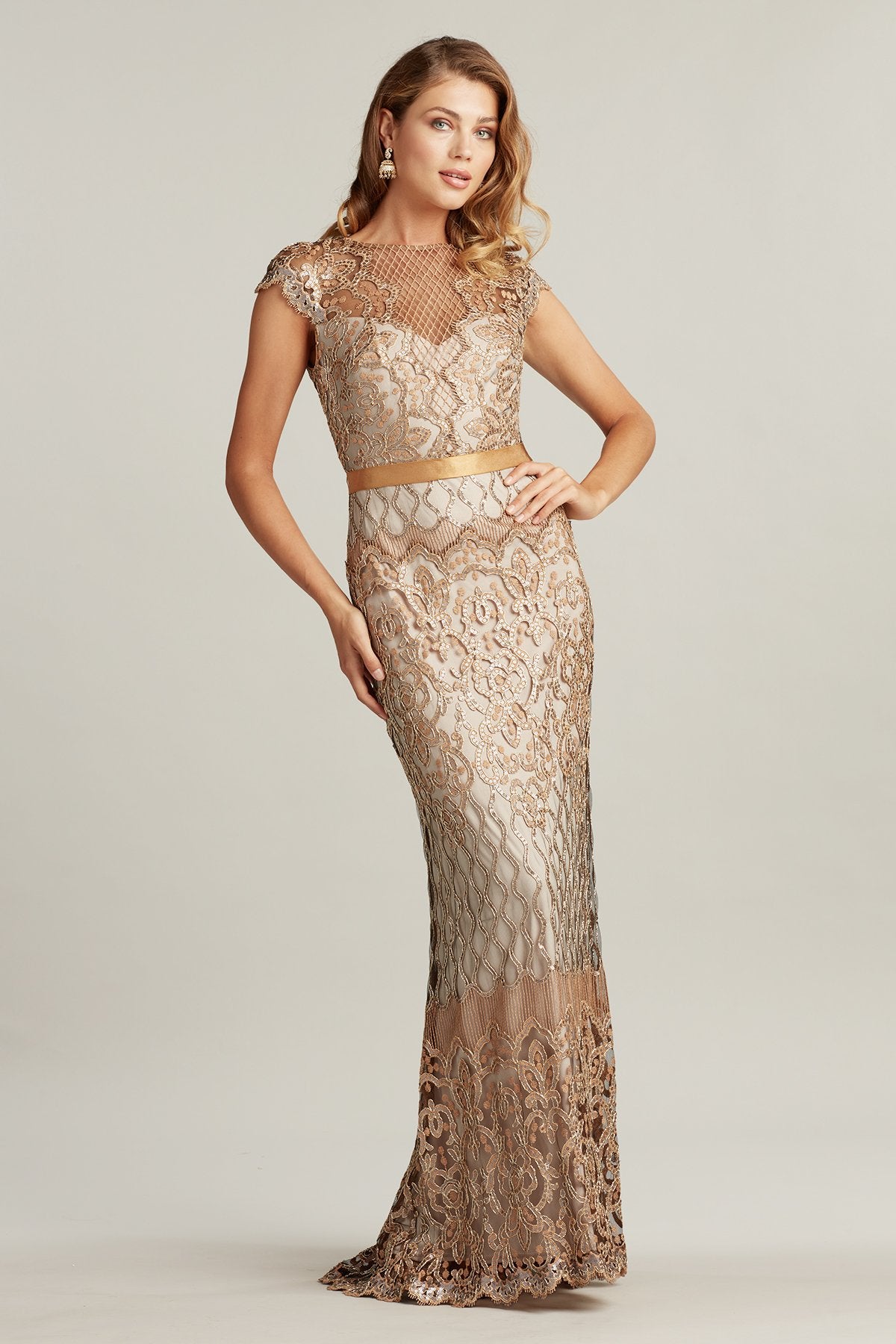 Miranda Sequin Embroidered Gown – Tadashi Shoji Official Online Boutique