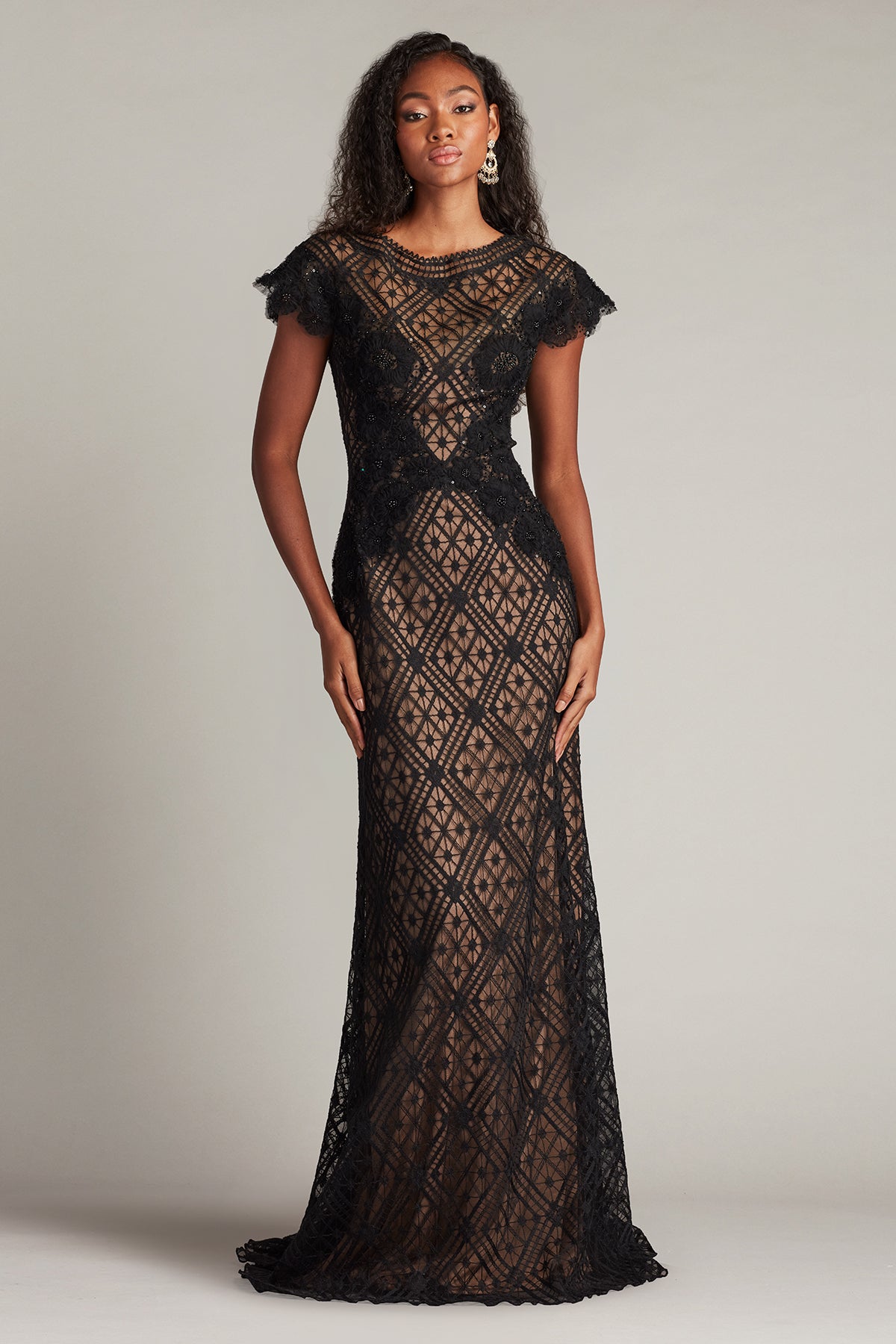 Jasi Embroidered Illusion Gown – Tadashi Shoji Official Online