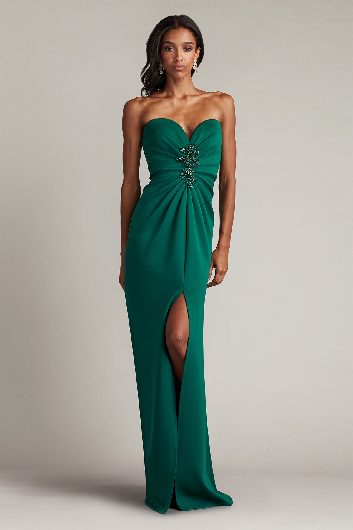 Tia Draped Strapless Gown