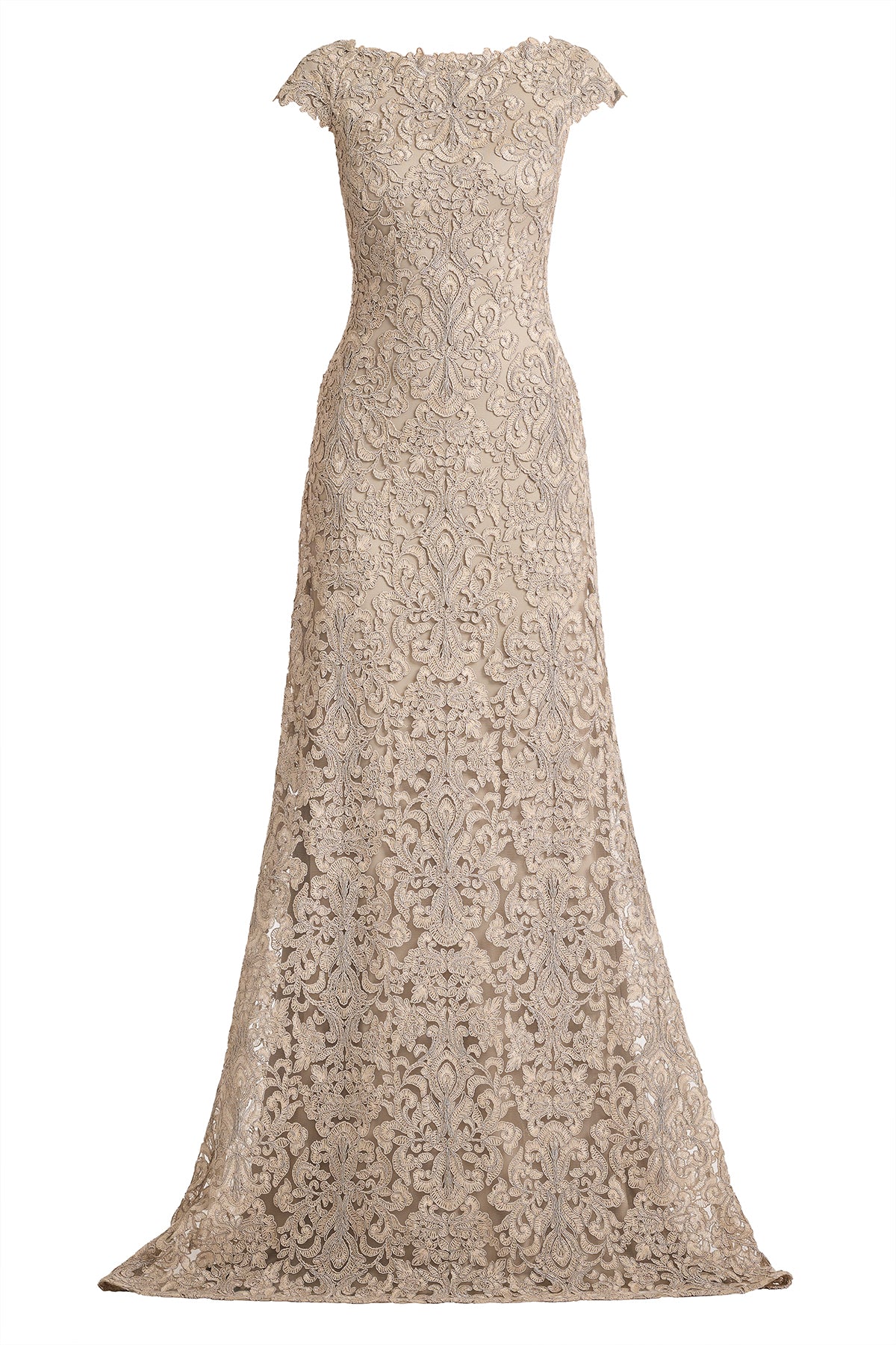 Hoyt Lotus Embroidered Tulle Gown-PUMIC Ghost