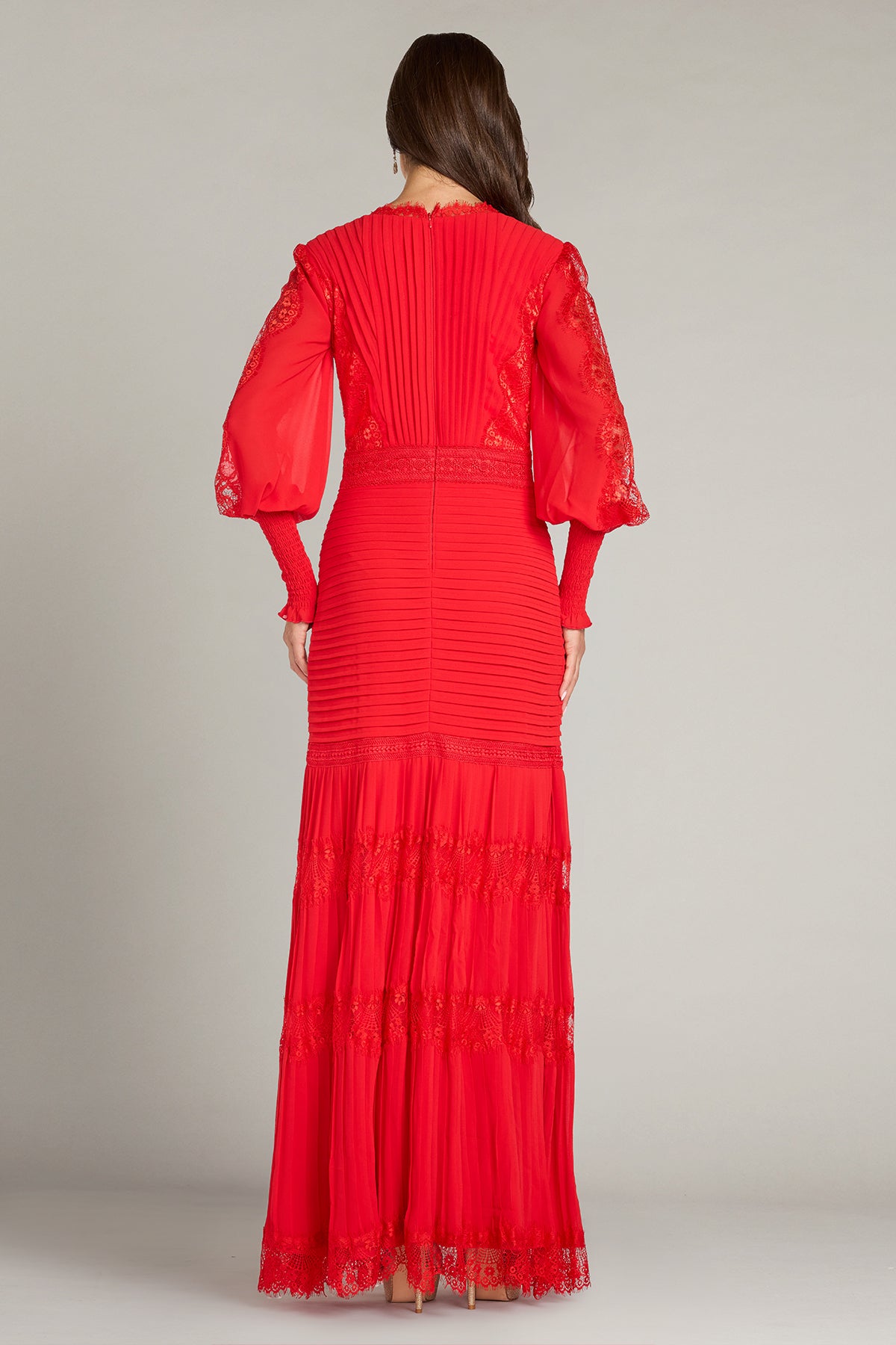 Nyssa Bishop Sleeve Gown-CHERY Back