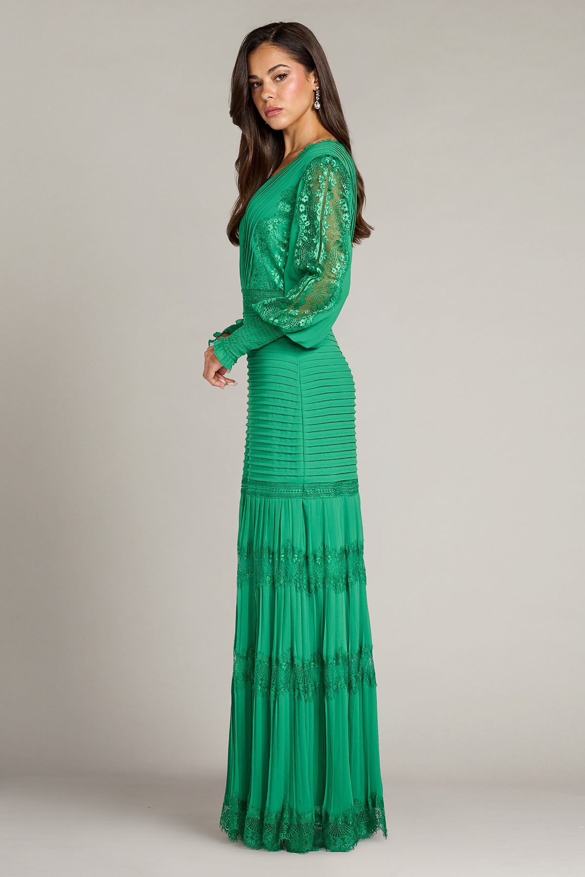 Nyssa Bishop Sleeve Gown-GUGRE Side