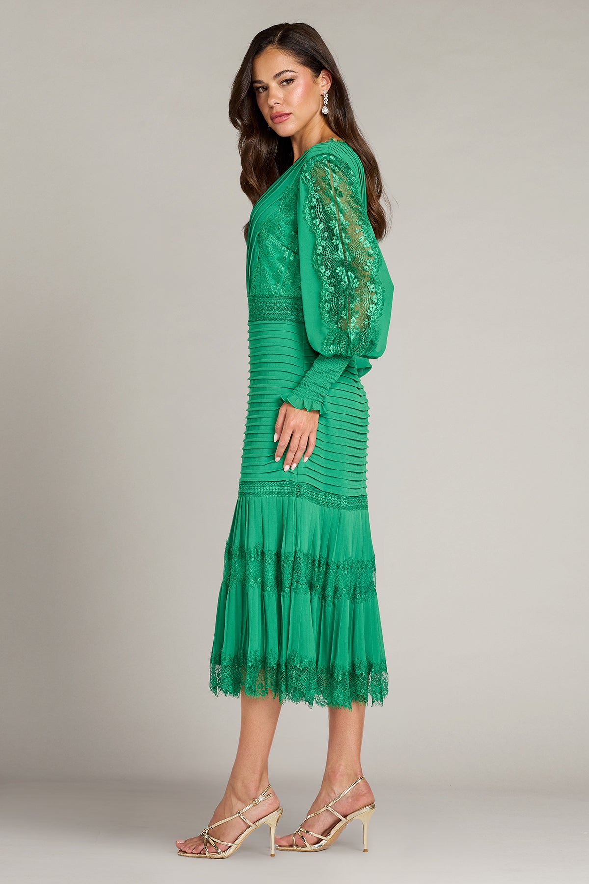 Nyssa Bishop Sleeve Dress GRPHT – Tadashi Shoji Official Online