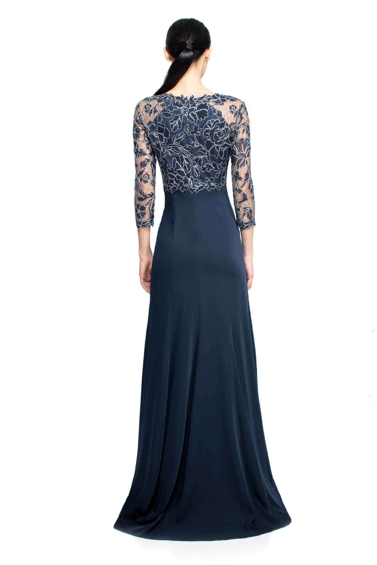 Tadashi Shoji - Peony Embroidered Stretch Crepe Gown