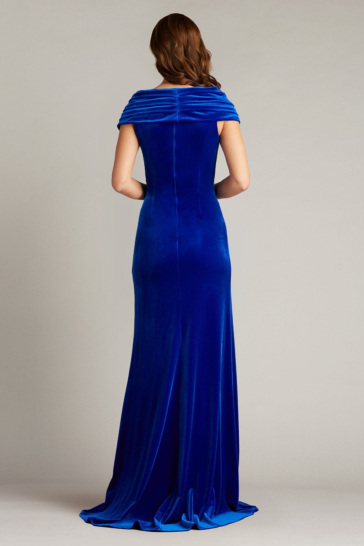 Alvarez Velvet Waterfall Drape Gown