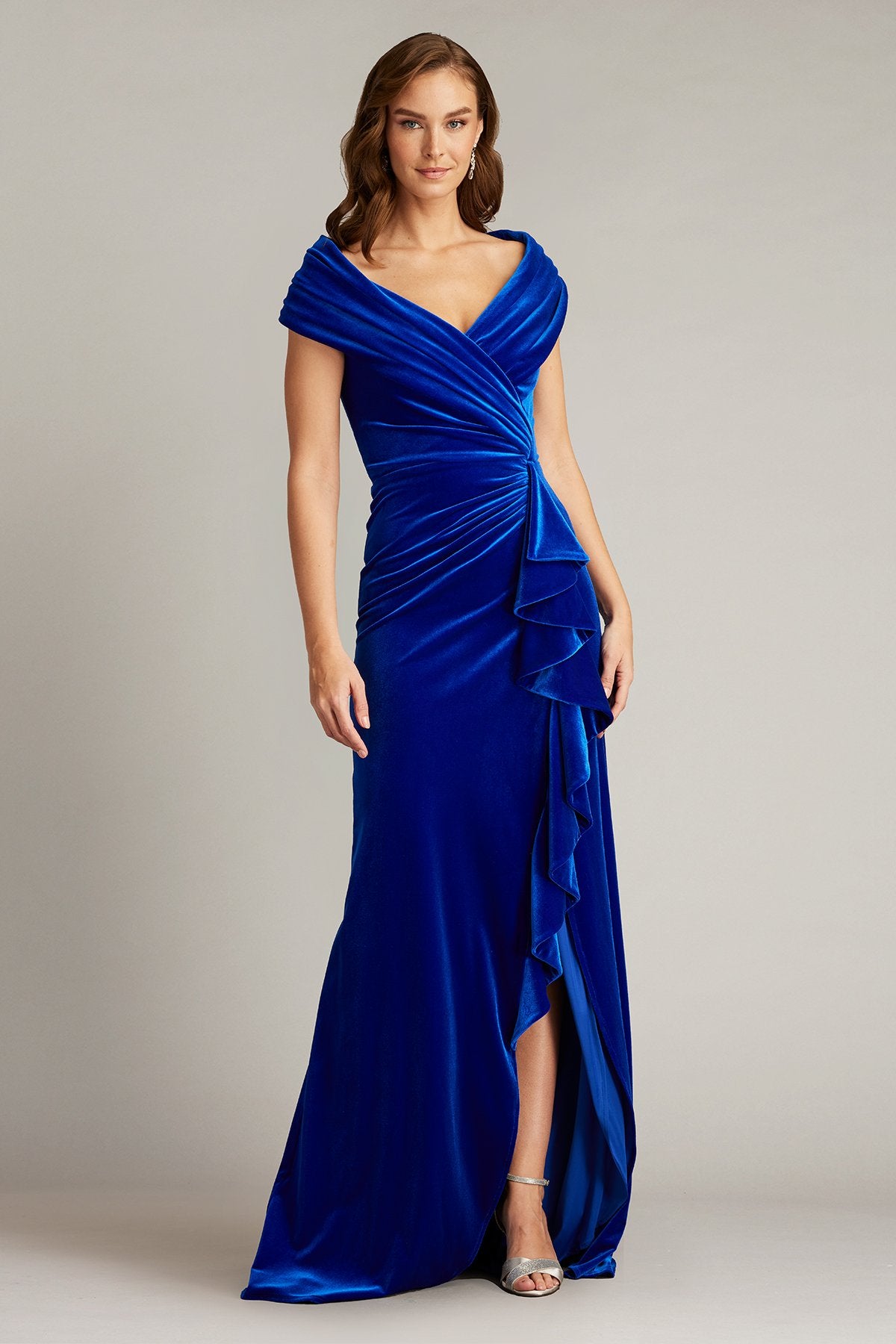 Alvarez Velvet Waterfall Drape Gown