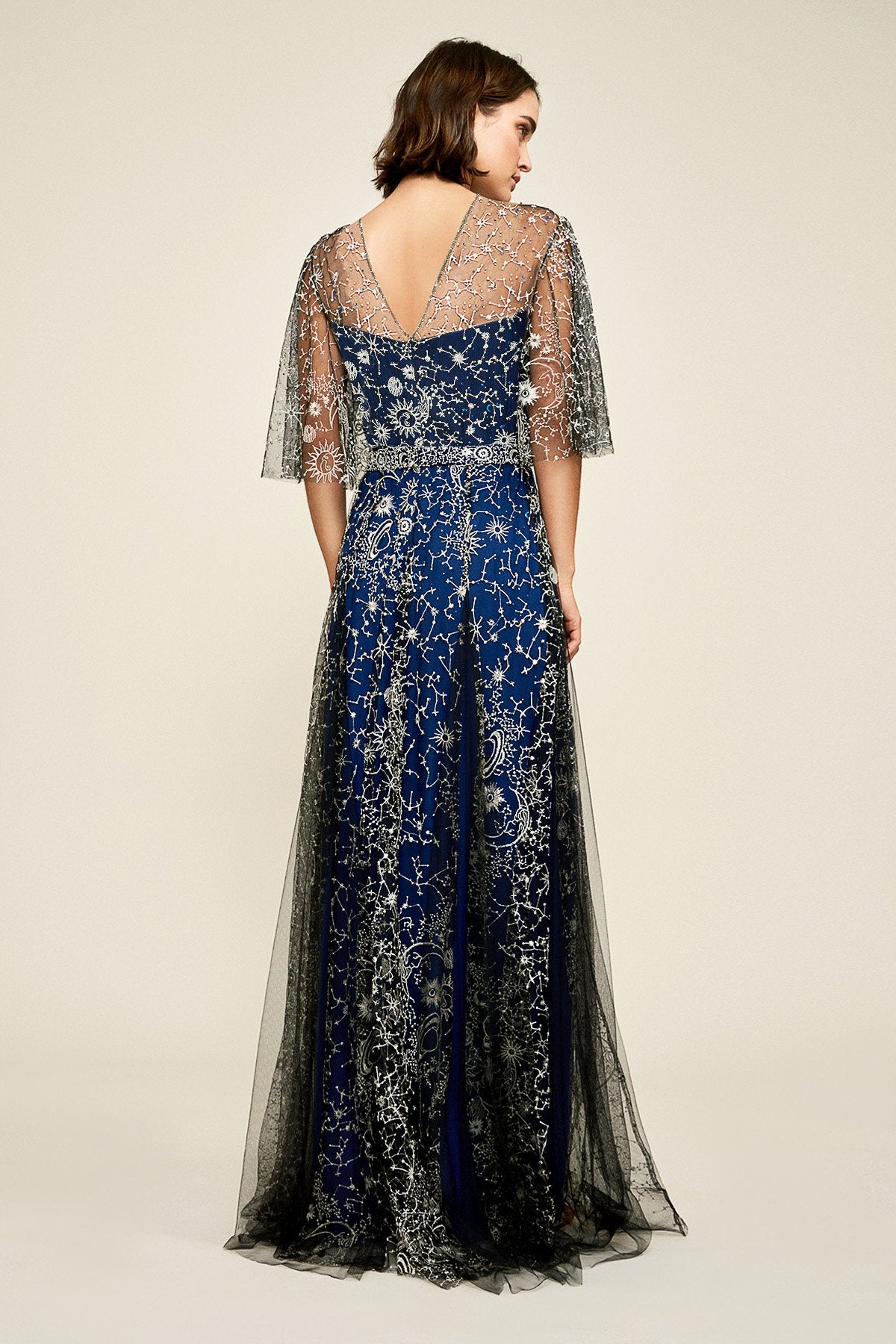 Tadashi Shoji - Neptune Metallic Embroidered Gown