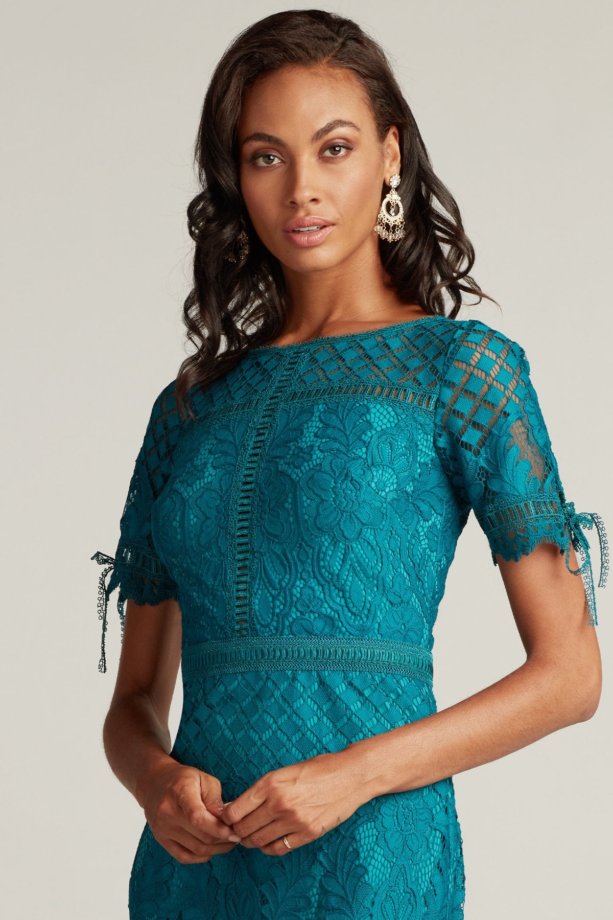 Bobek Lace Tea-Length Dress