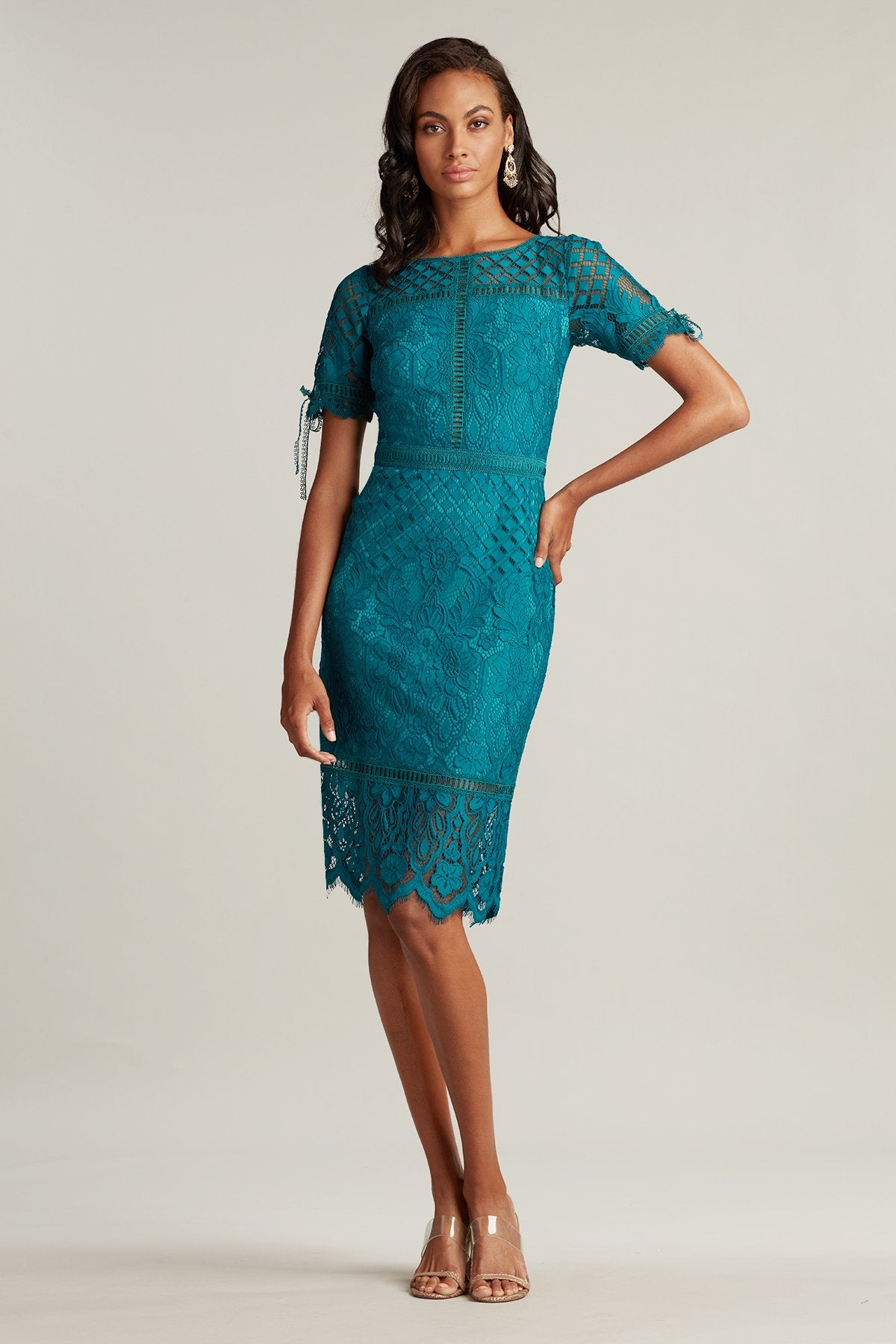 Bobek Lace Tea-Length Dress