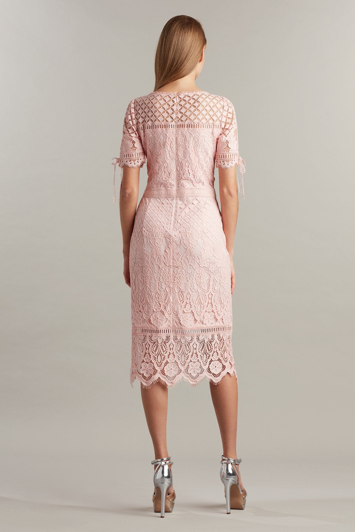 Bobek Lace Tea-Length Dress