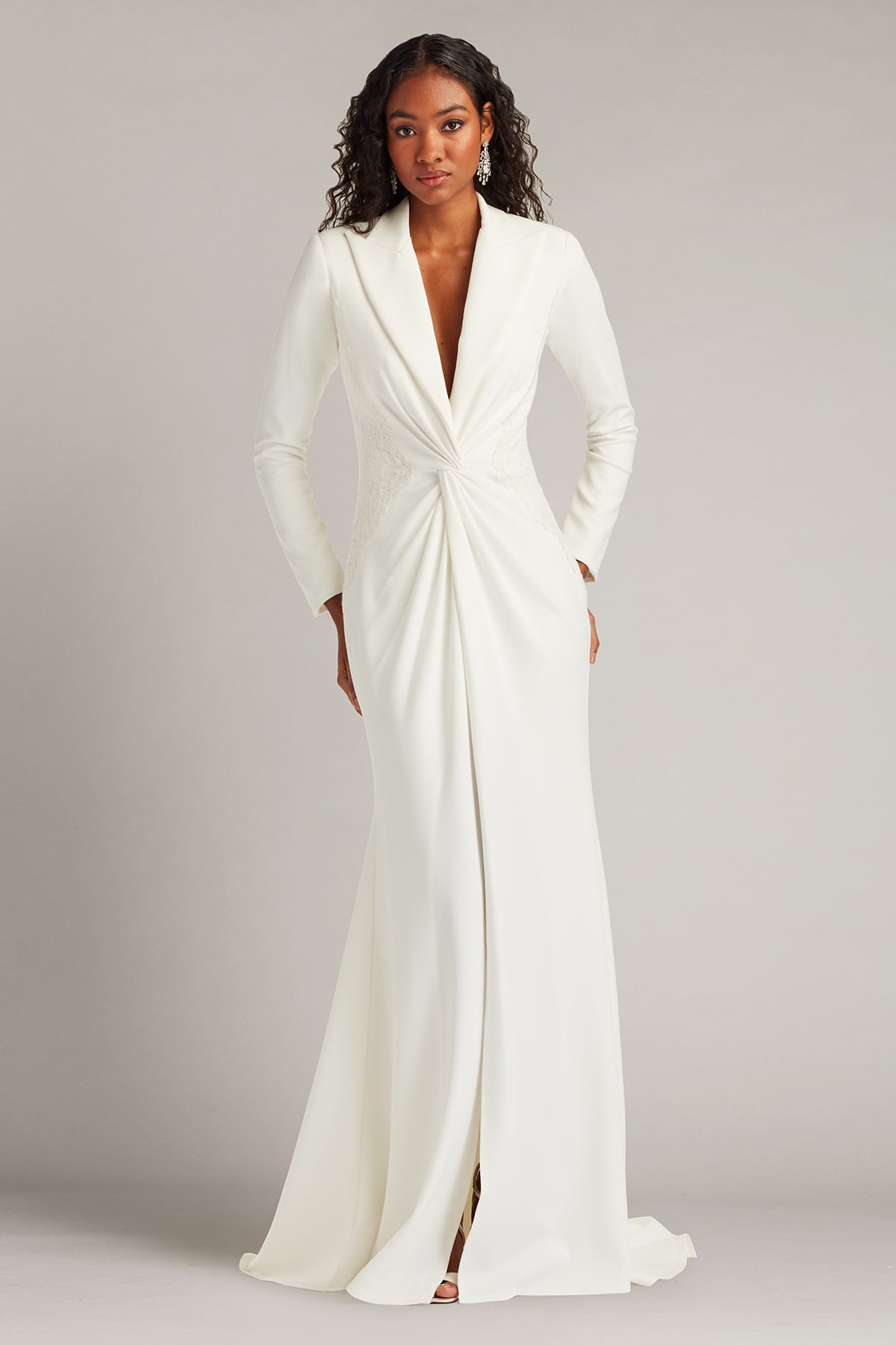 Nyssa Bishop Sleeve Gown IVORY – Tadashi Shoji Official Online