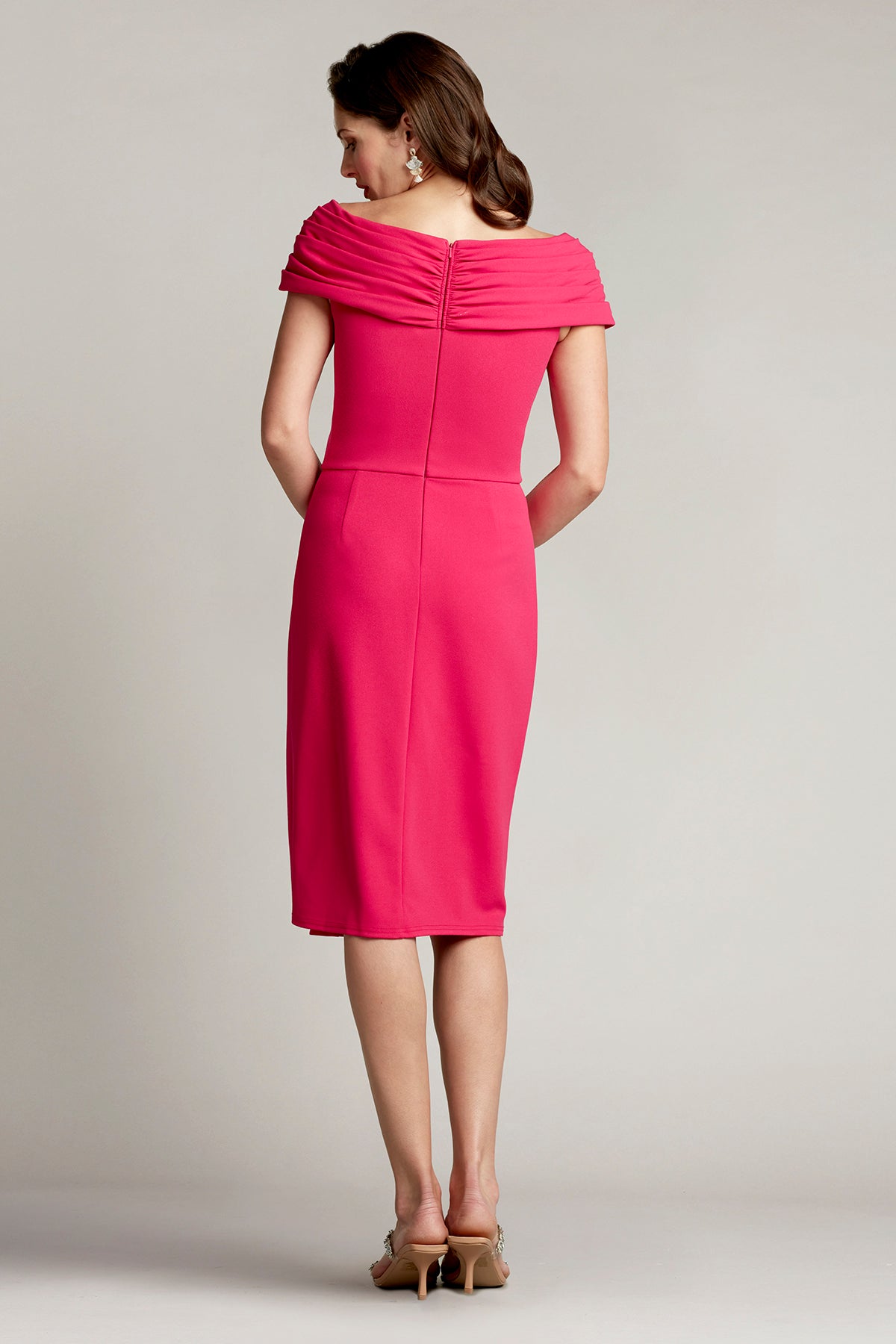 Marion Draped Crepe Dress