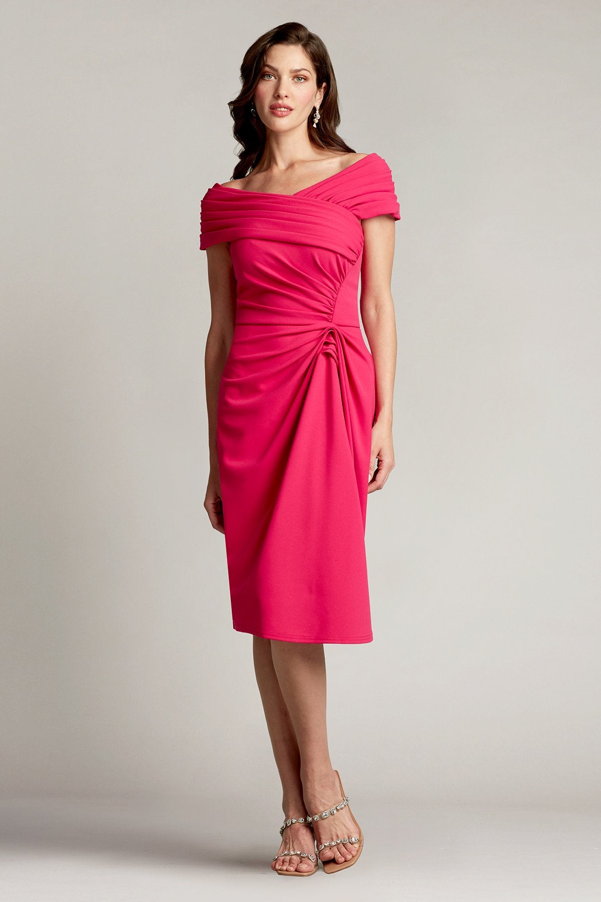 Marion Draped Crepe Dress
