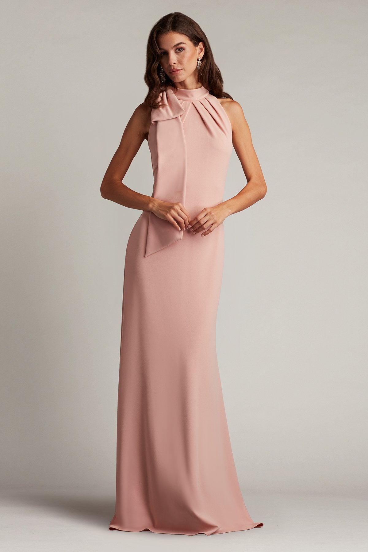 Sims Shoulder Bow Halter Gown