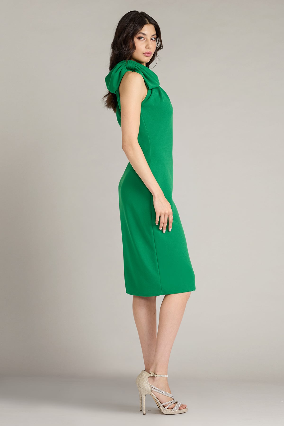 Sims Shoulder Bow Halter Dress