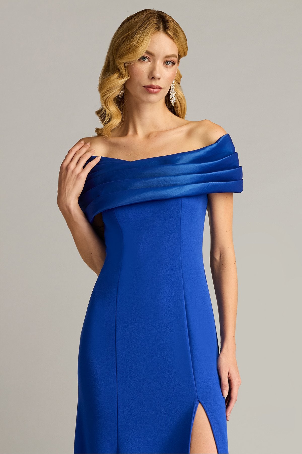 Dalton Contrast Off-Shoulder Gown