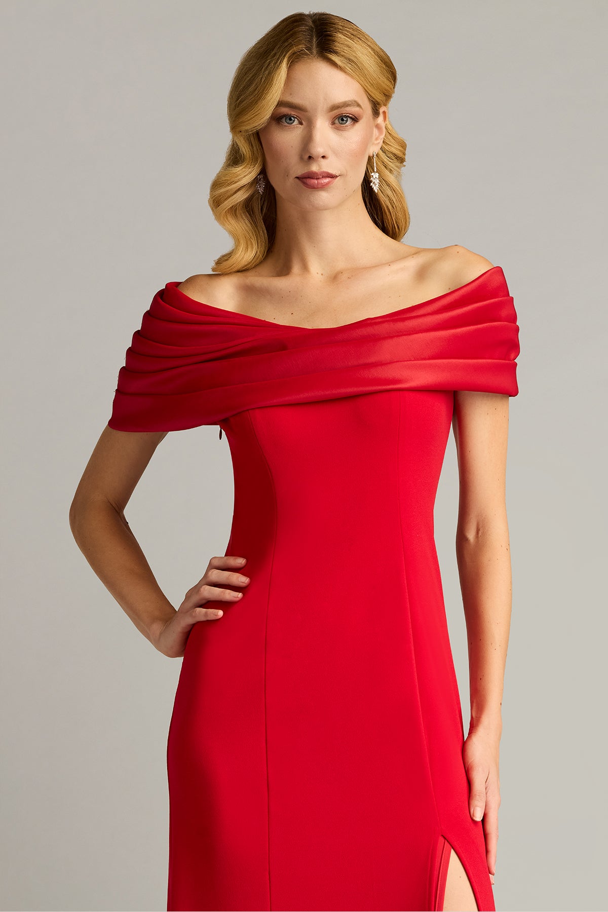 Dalton Contrast Off-Shoulder Gown