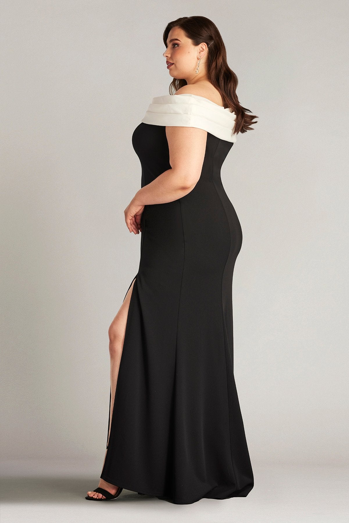 Dalton Two-Tone Off-Shoulder Gown- PLUS SIZE