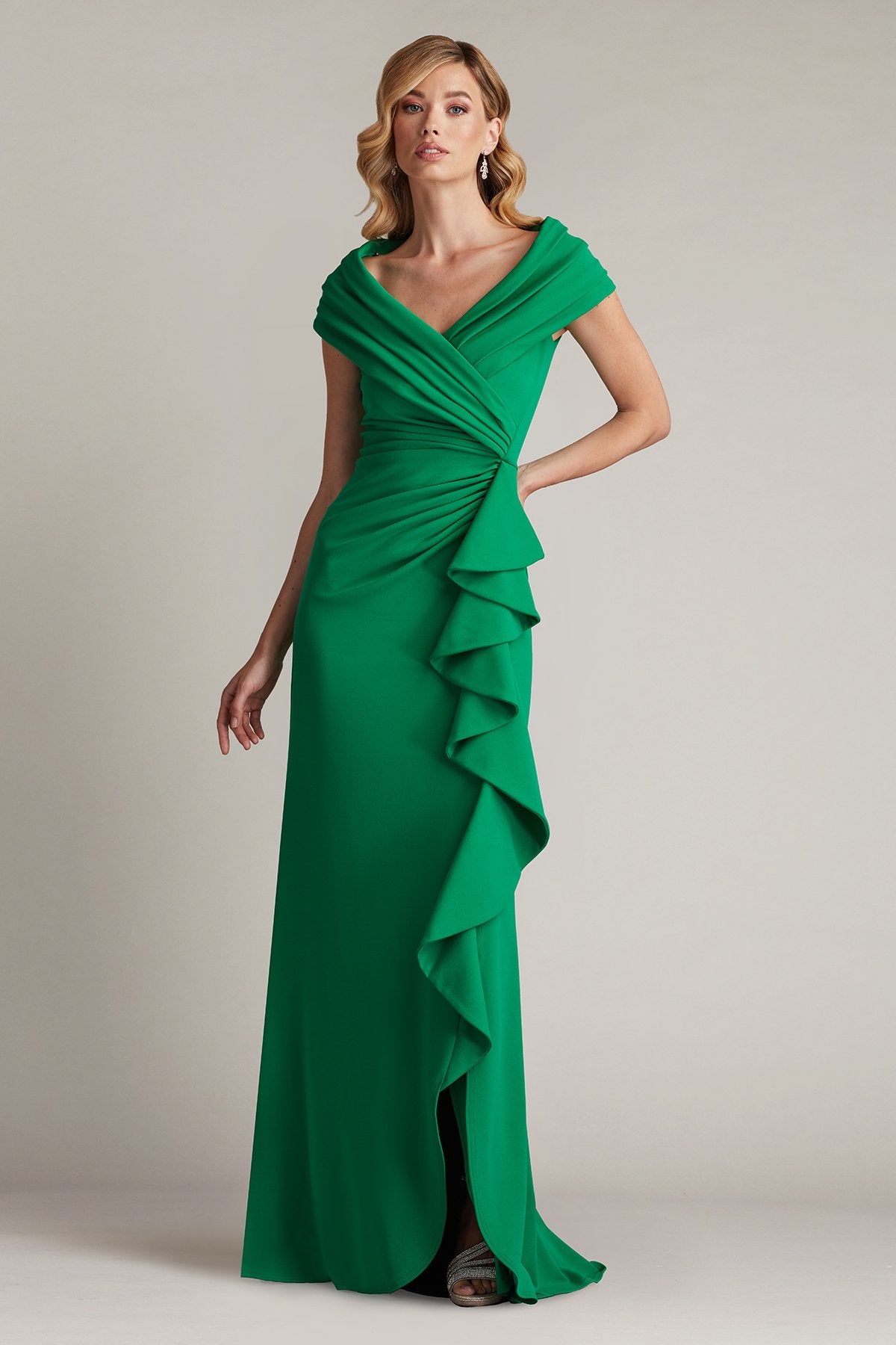 Talise Waterfall Flounce Gown