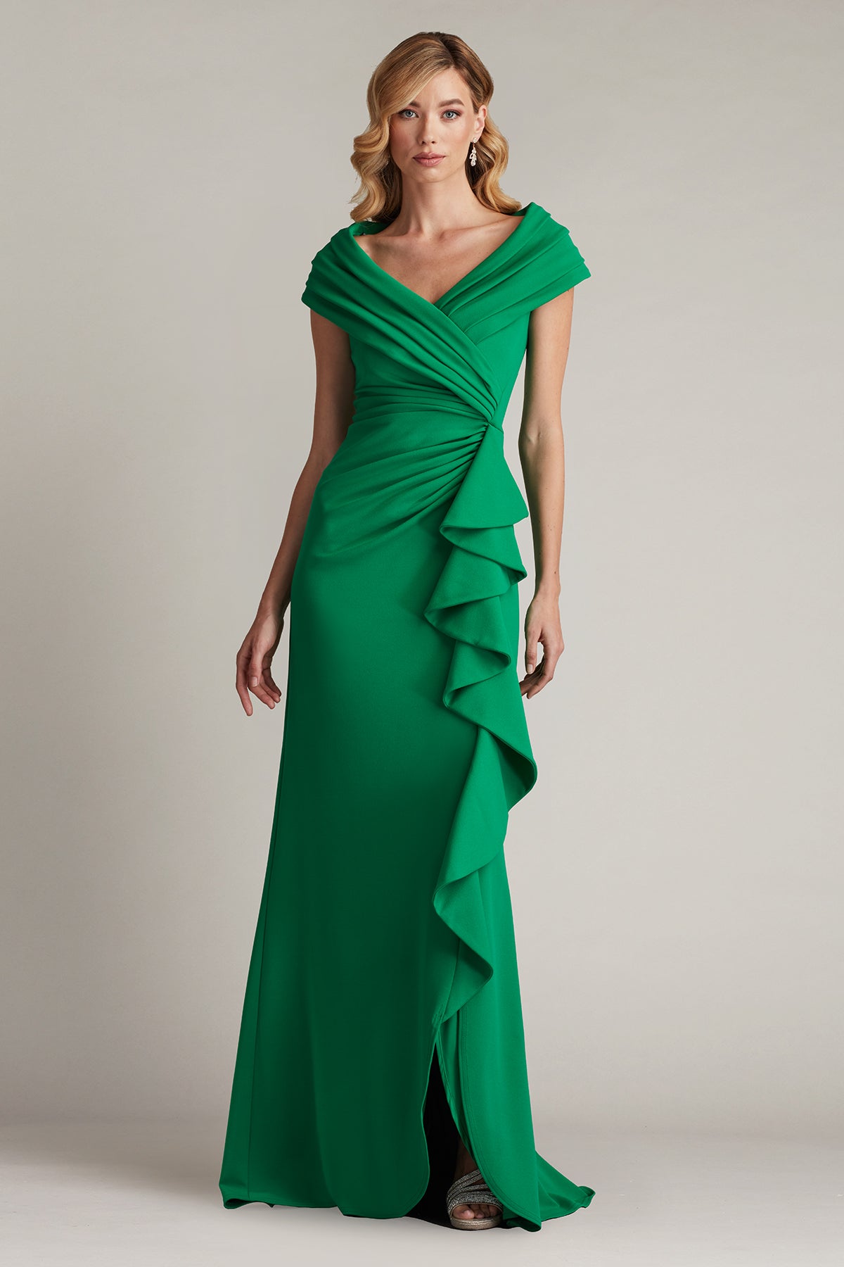 Talise Waterfall Flounce Gown