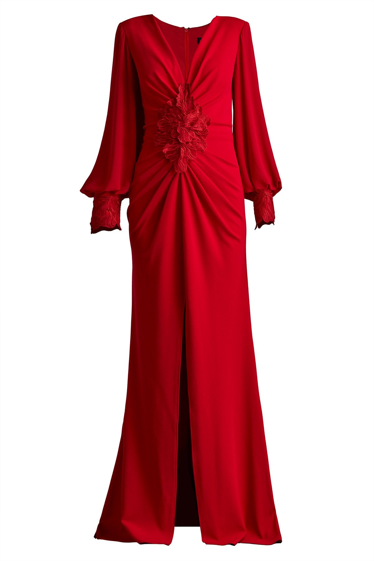Sahana Bishop Sleeve Plunge Gown