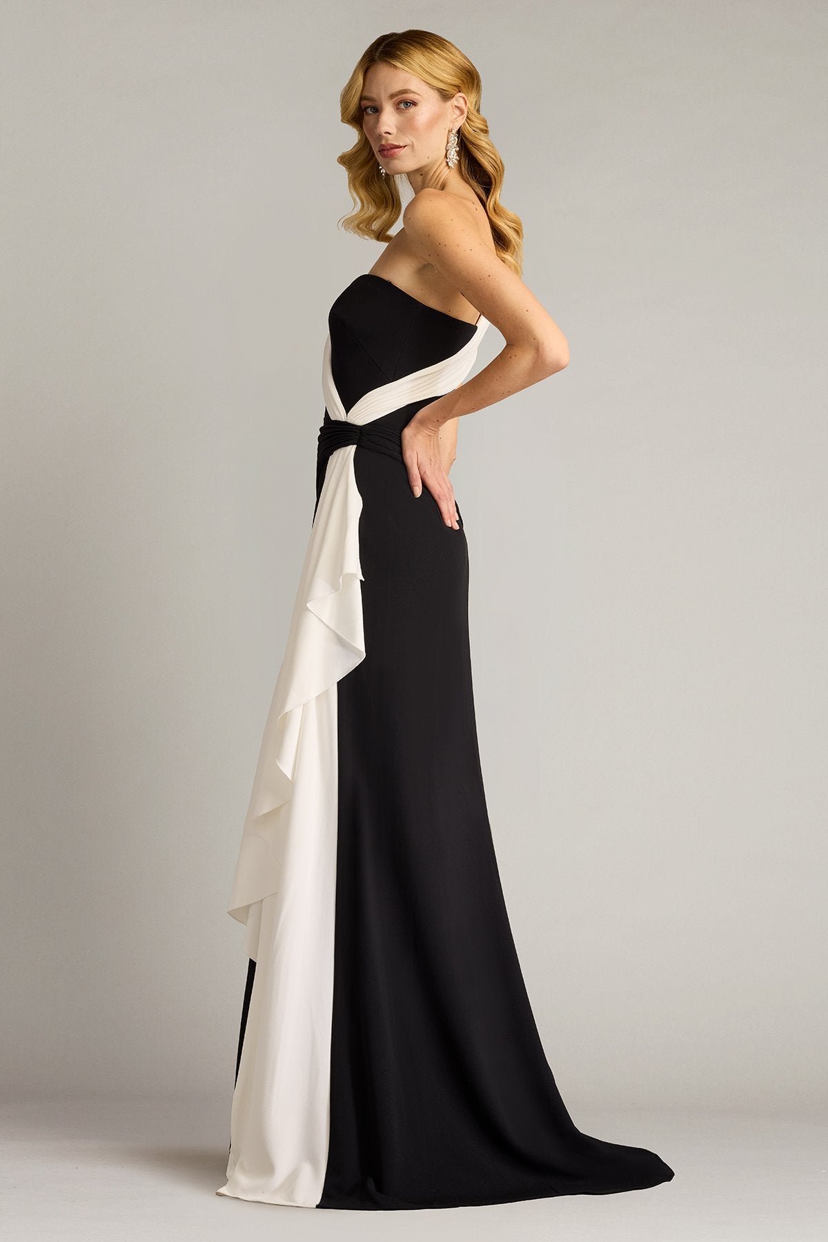 Lune Waterfall Sash Gown