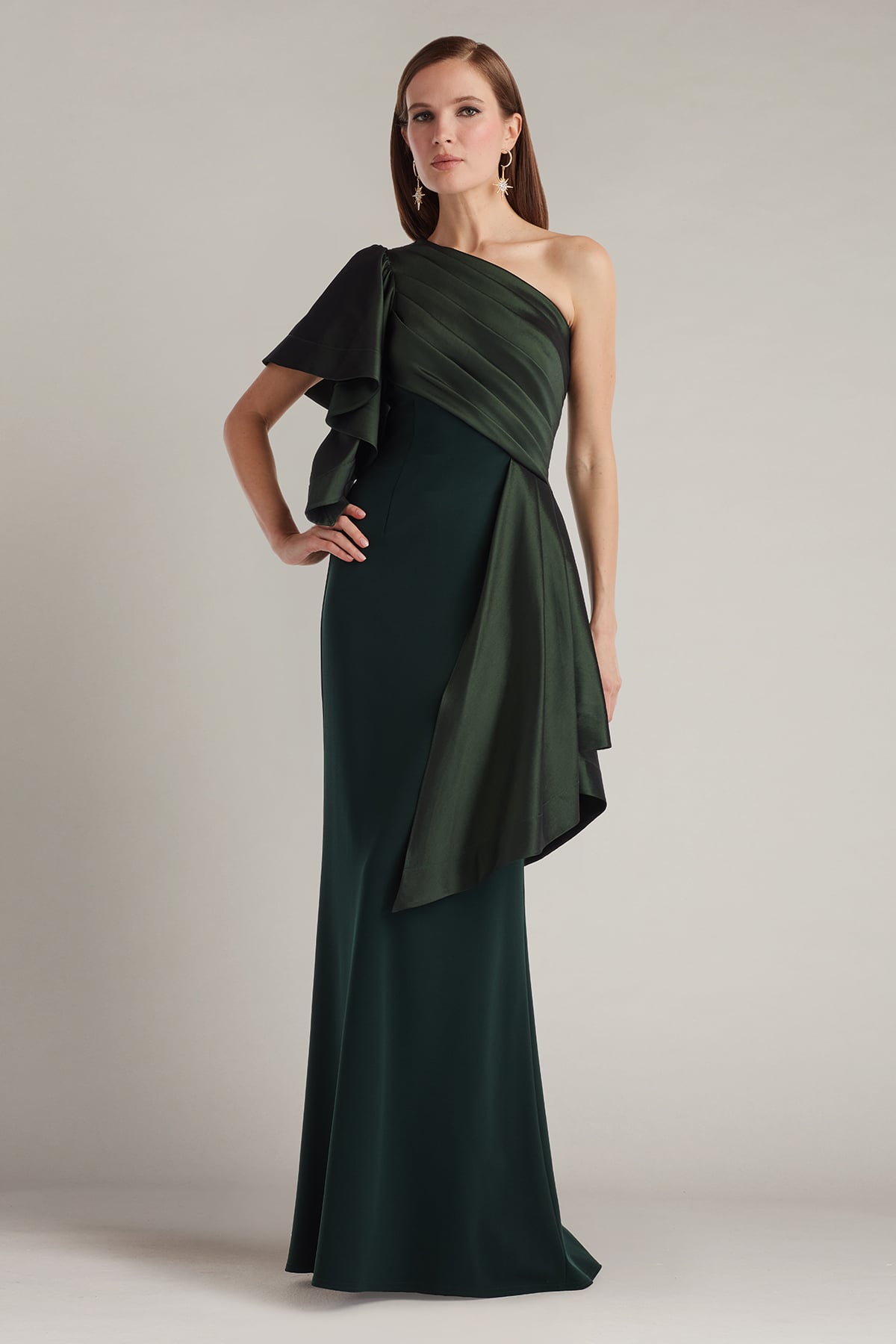 Santa Fe Draped Flounce Gown