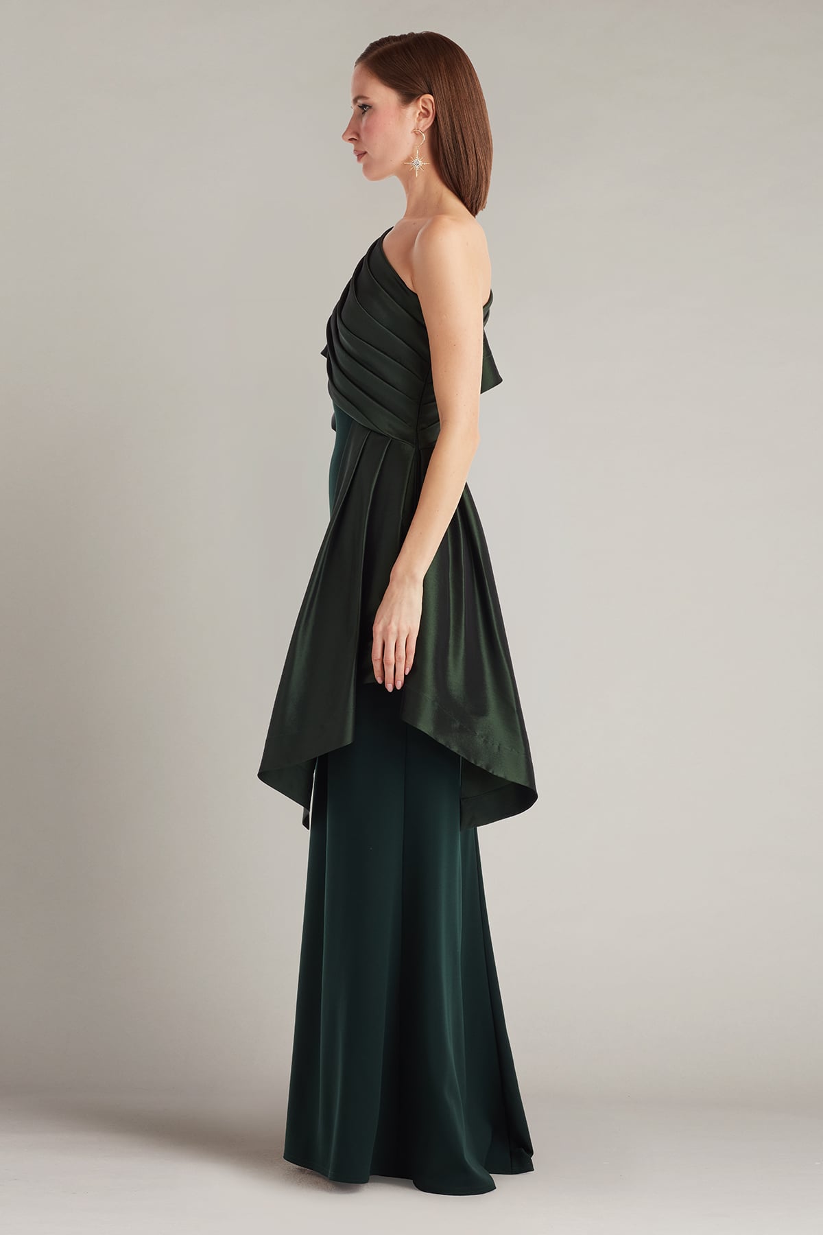 Santa Fe Draped Flounce Gown