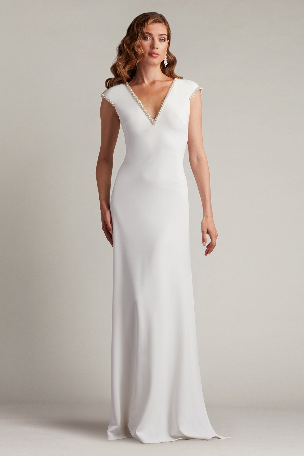 Marcellina Pearl Trim Gown