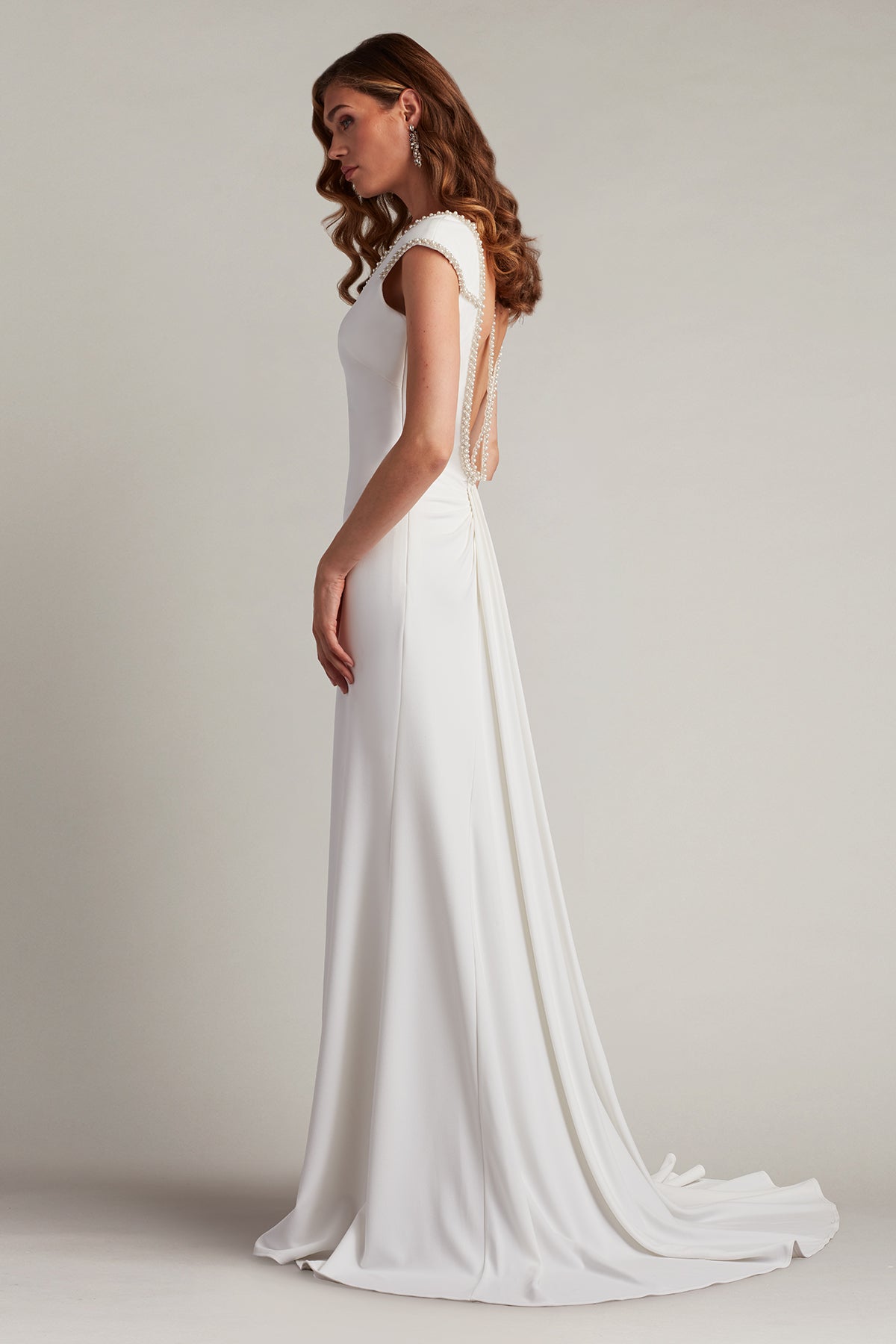 Marcellina Pearl Trim Gown