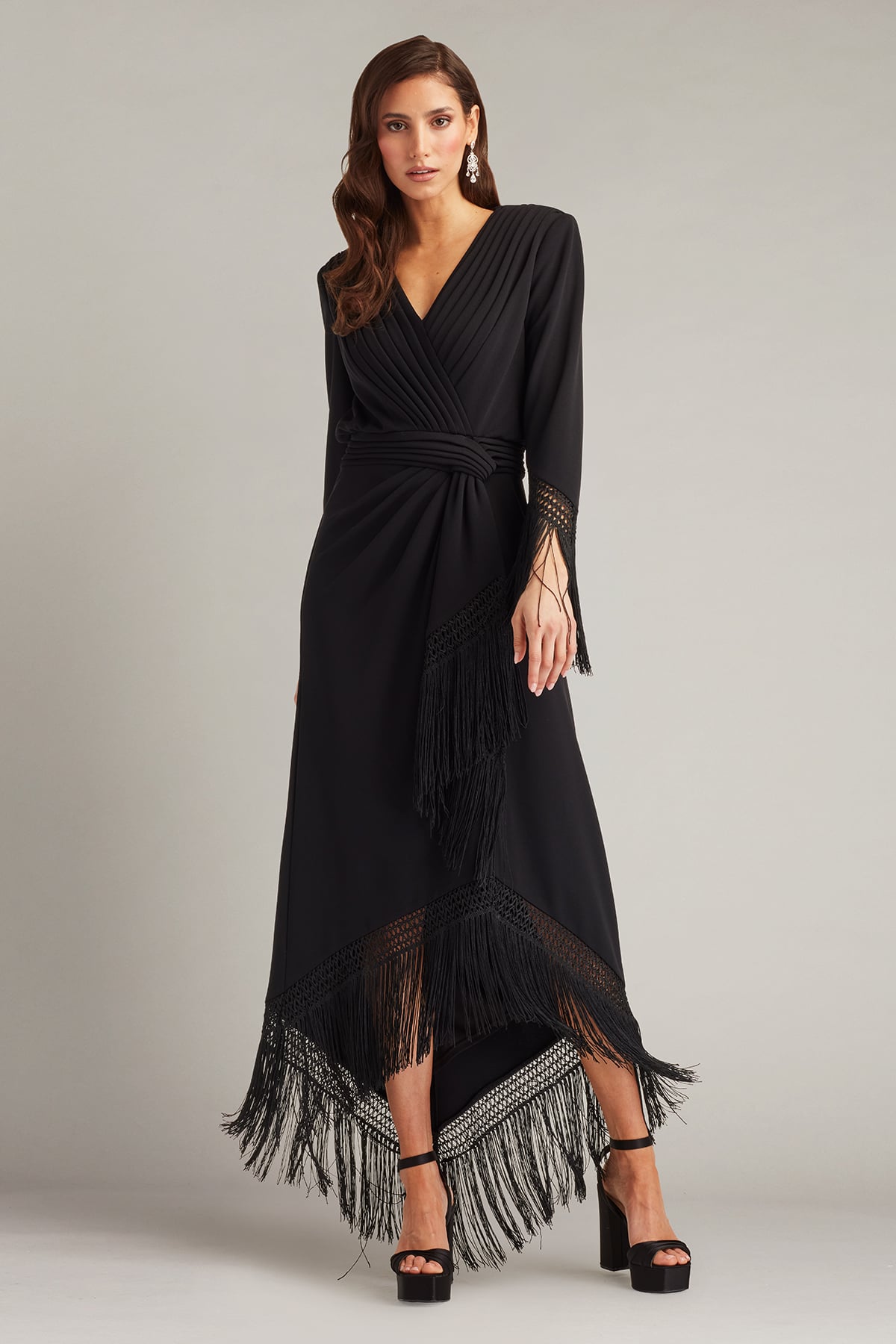 Azie Fringe Midi Dress