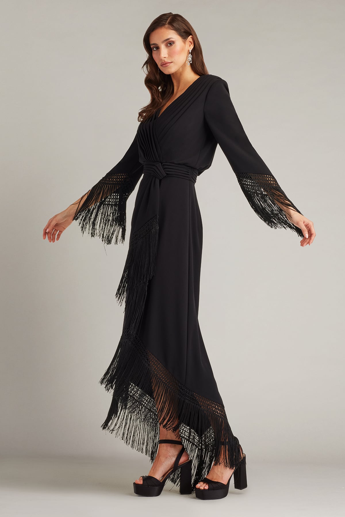 Azie Fringe Midi Dress