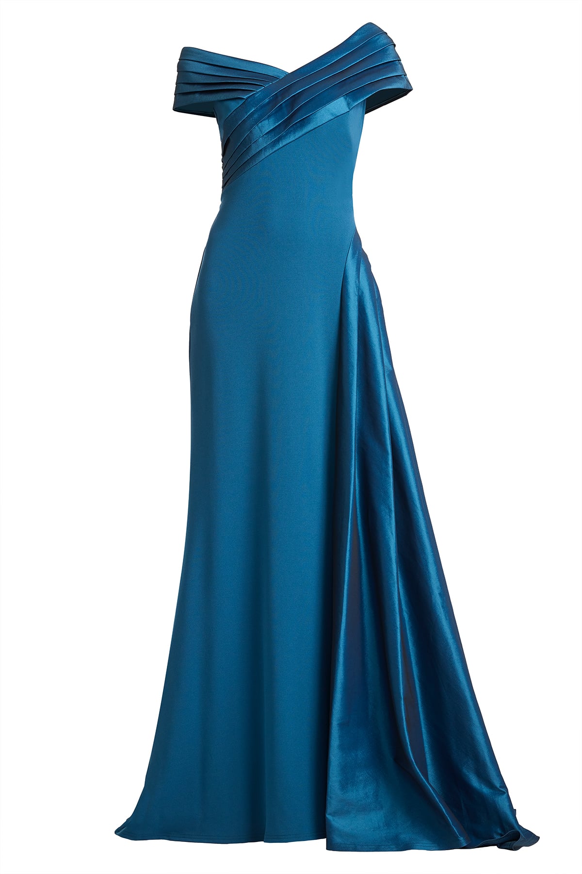 Julina Draped Overlay Embroidered Gown  Tadashi Shoji Official Online  Boutique