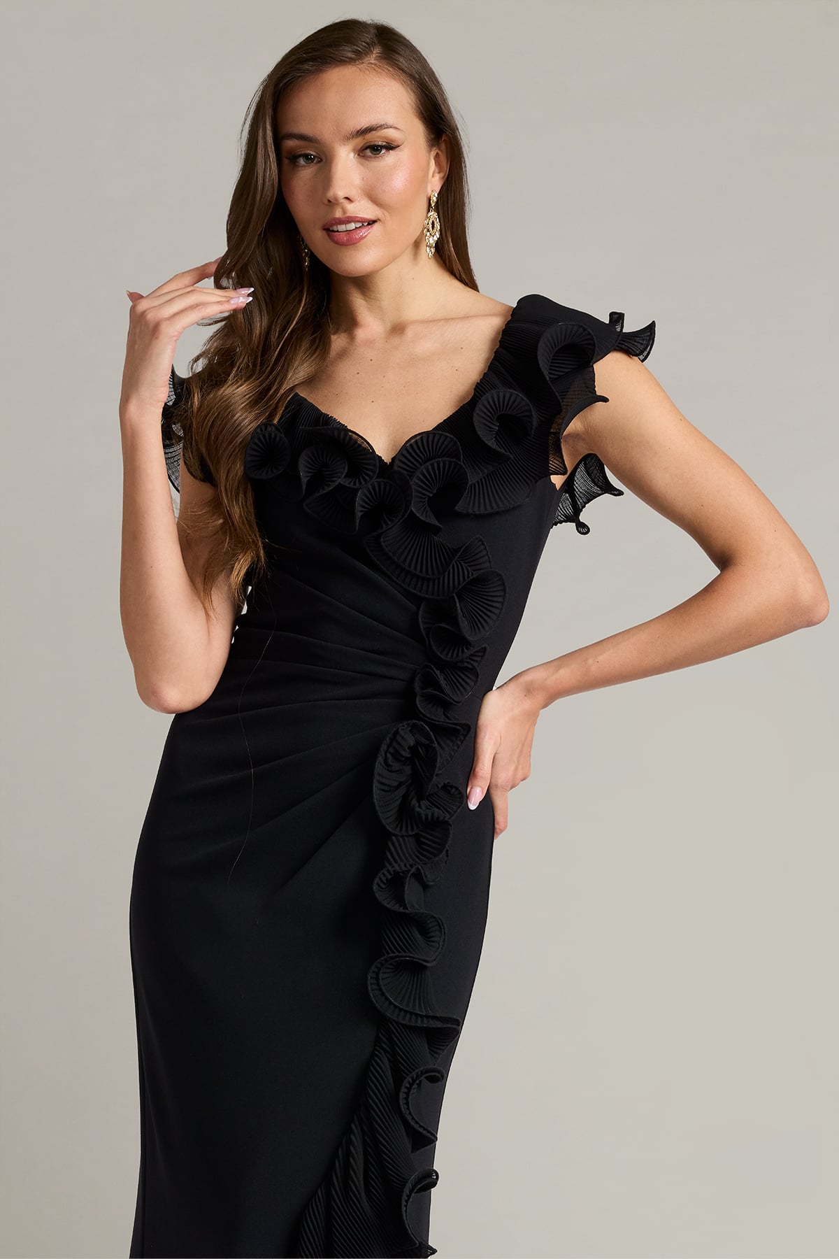 Leandra Cascading Ruffle Gown