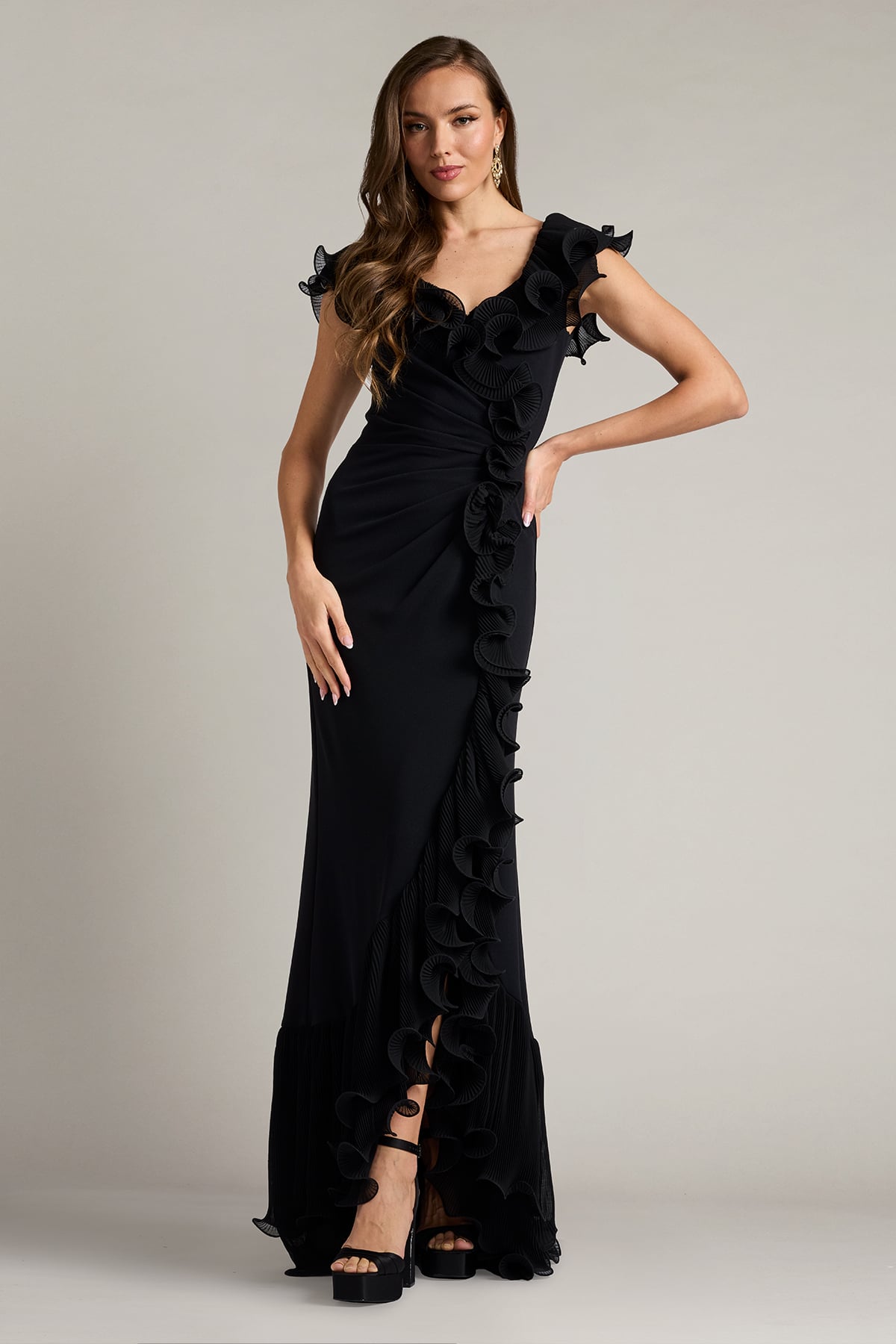 Leandra Cascading Ruffle Gown