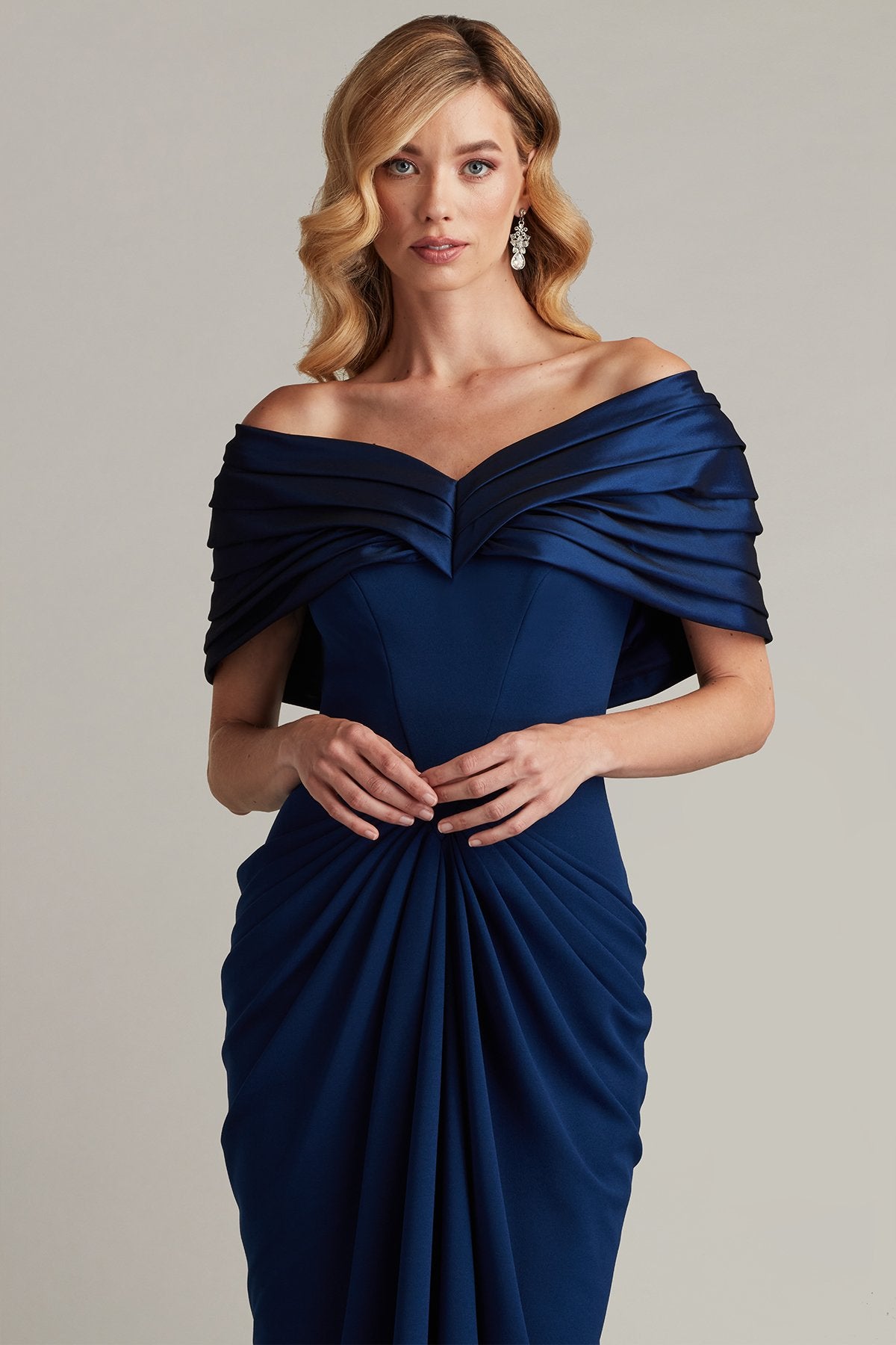Seraphine Pleated Portrait Collar Gown