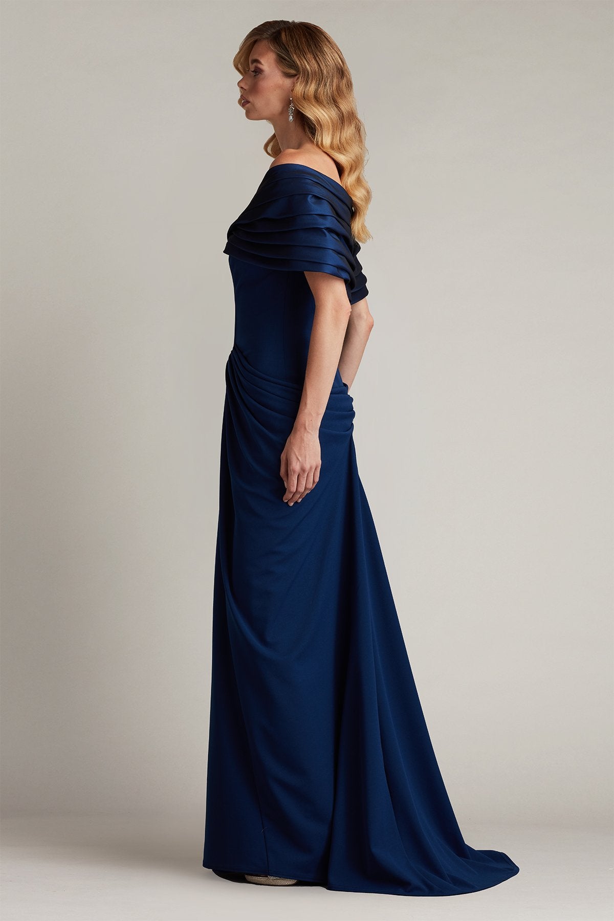 Seraphine Pleated Portrait Collar Gown