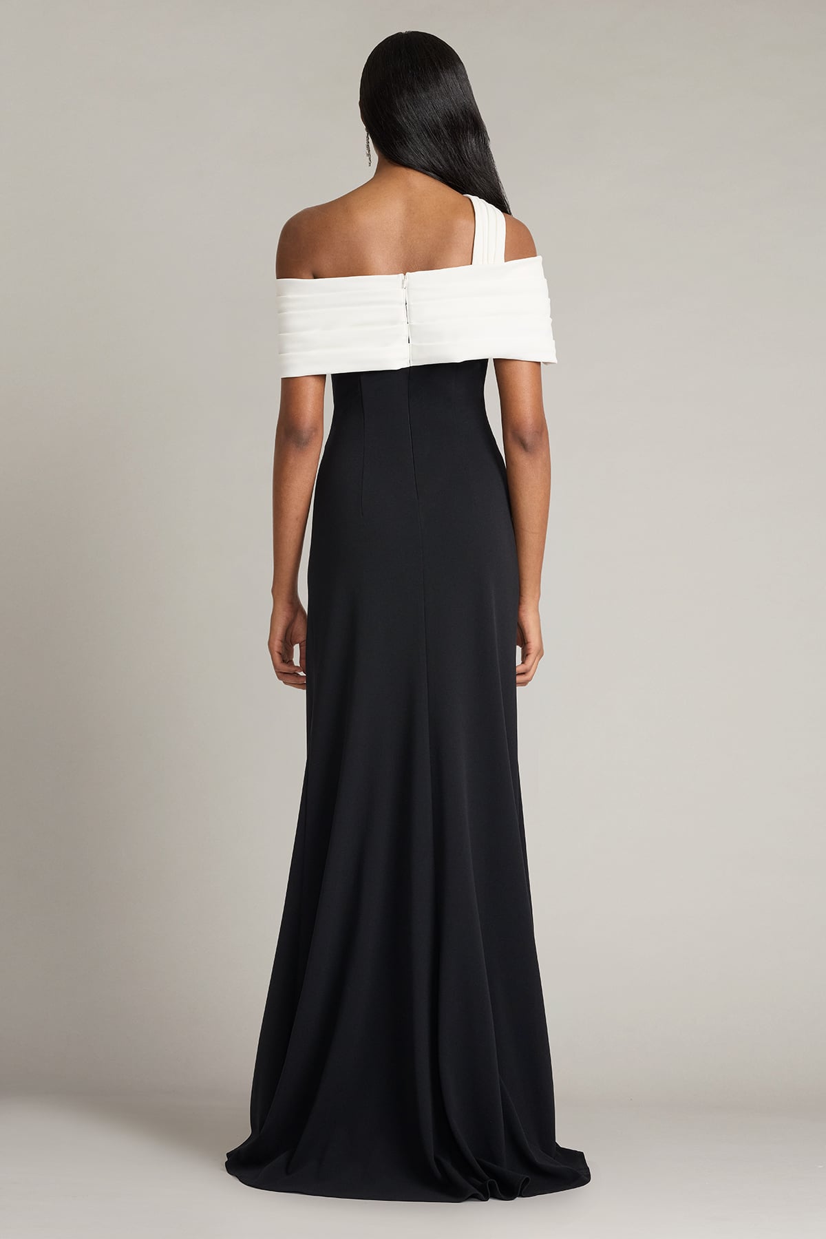 Sumit One-Shoulder Drape Gown