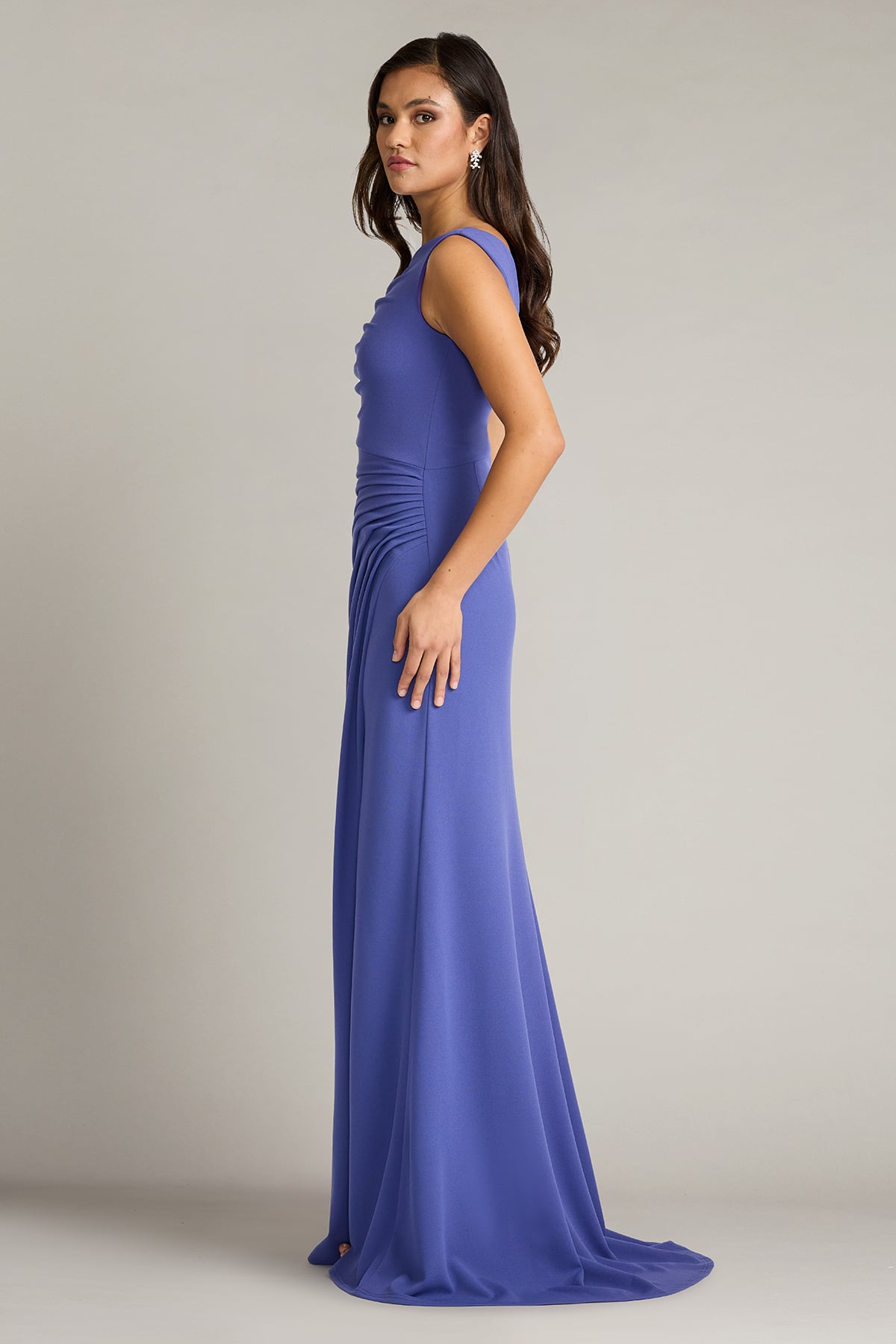 Lohner One-Shoulder Draped Gown