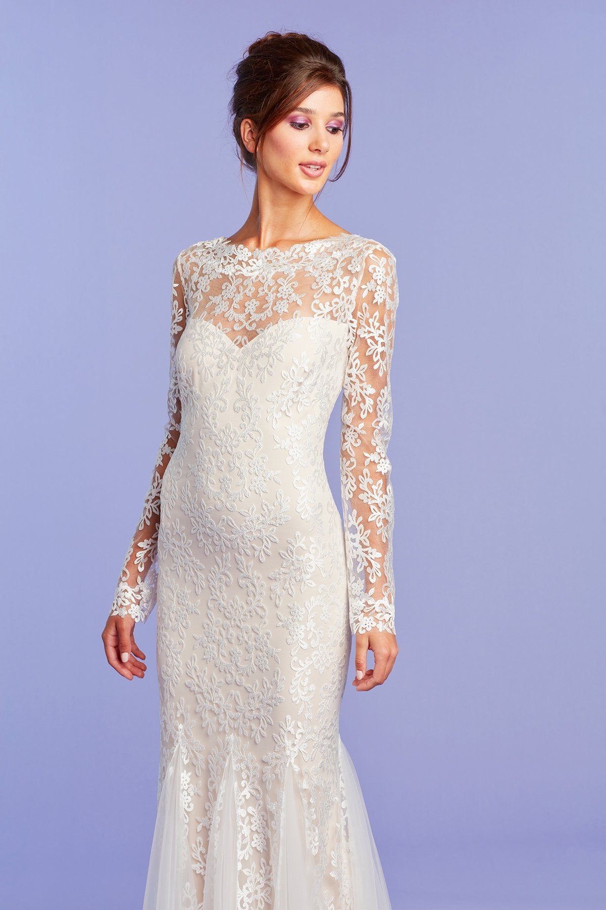Cabot Embroidered Tulle Gown