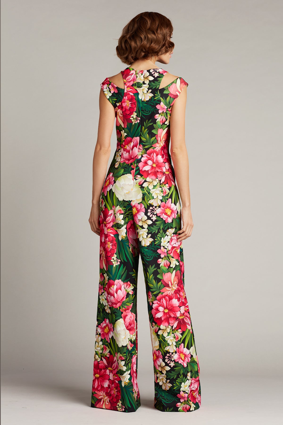 Zora Floral Shoulder Cut-Out Jumpsuit