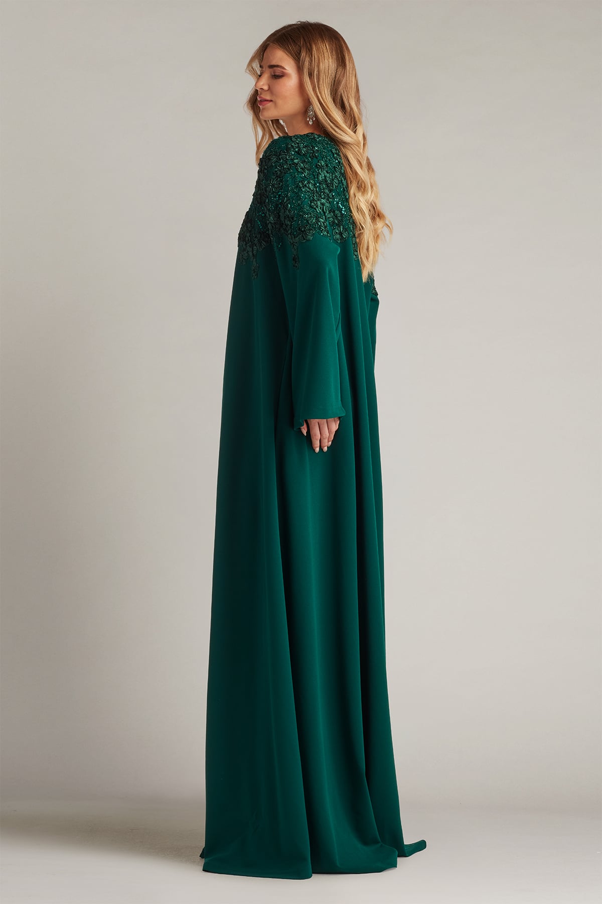 Burney Sequin Embroidered Caftan Gown