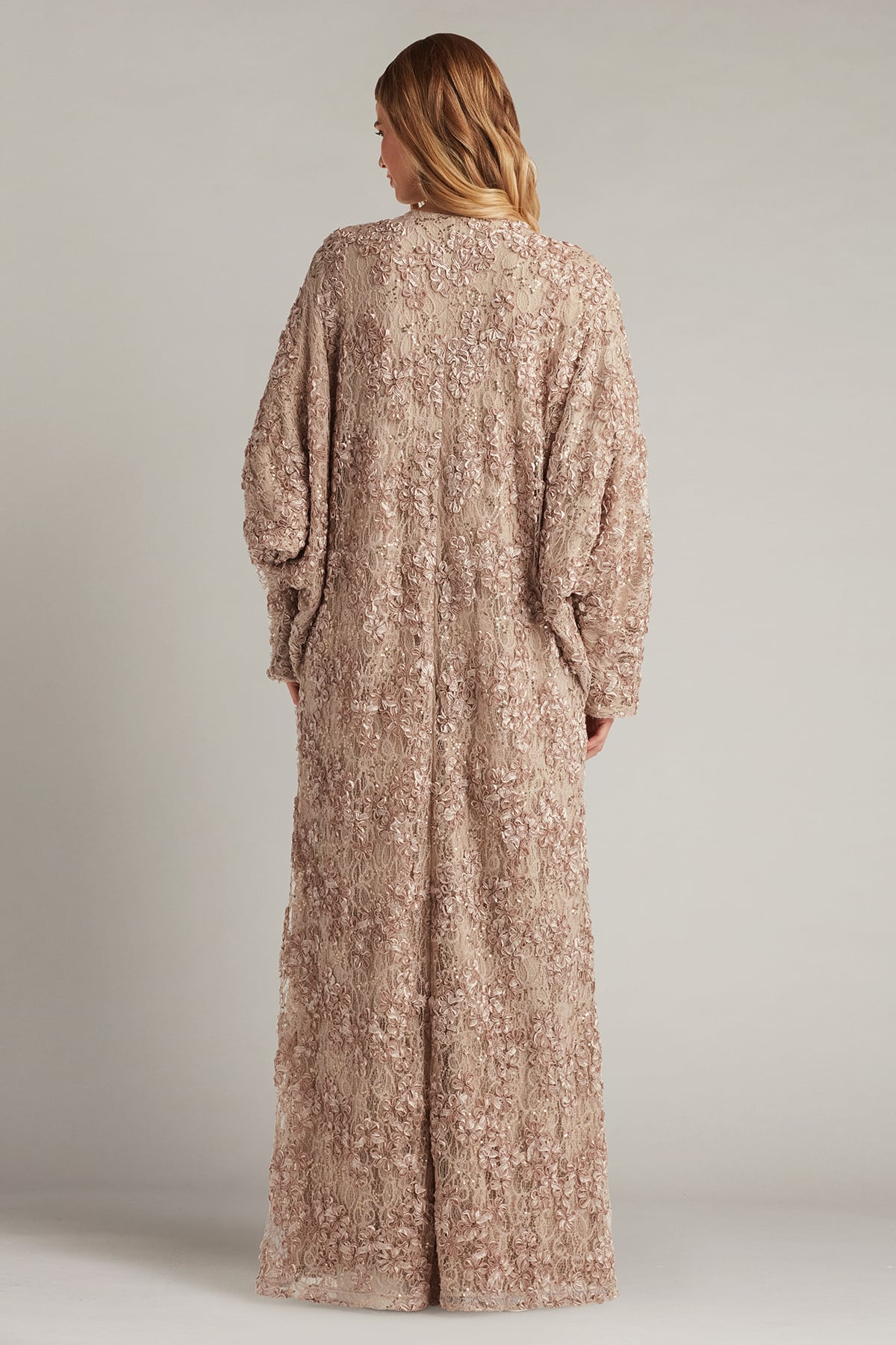 Hannes Sequin Embroidered Caftan Gown
