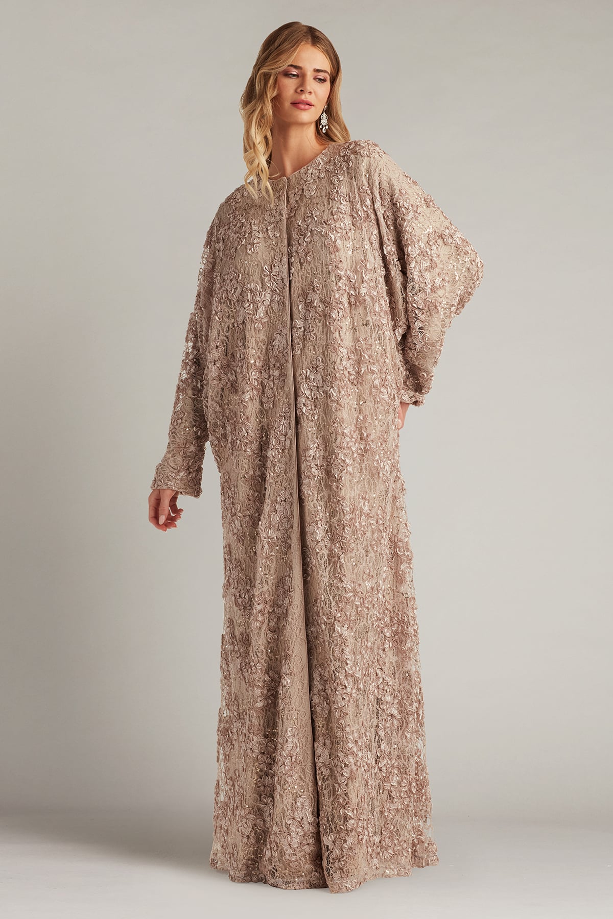 Hannes Sequin Embroidered Caftan Gown
