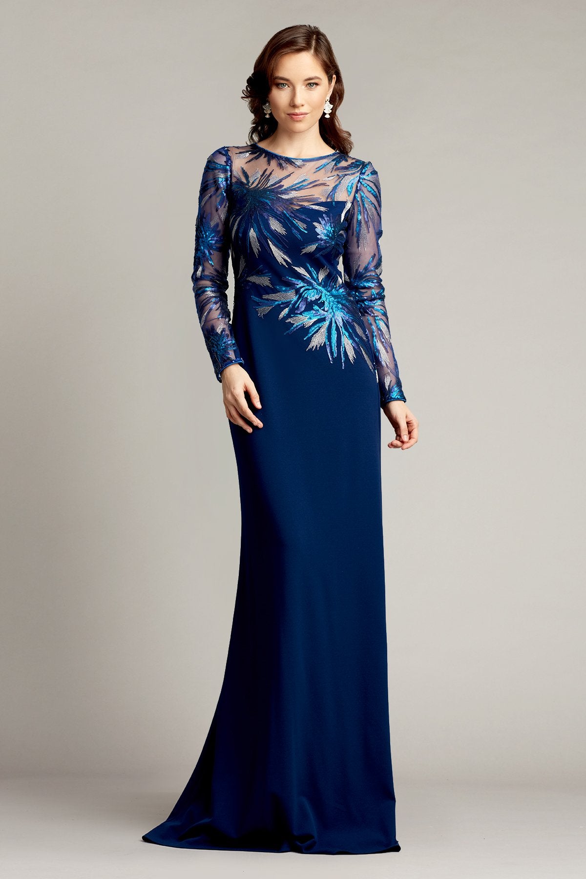 Elwood Embroidered Crepe Gown