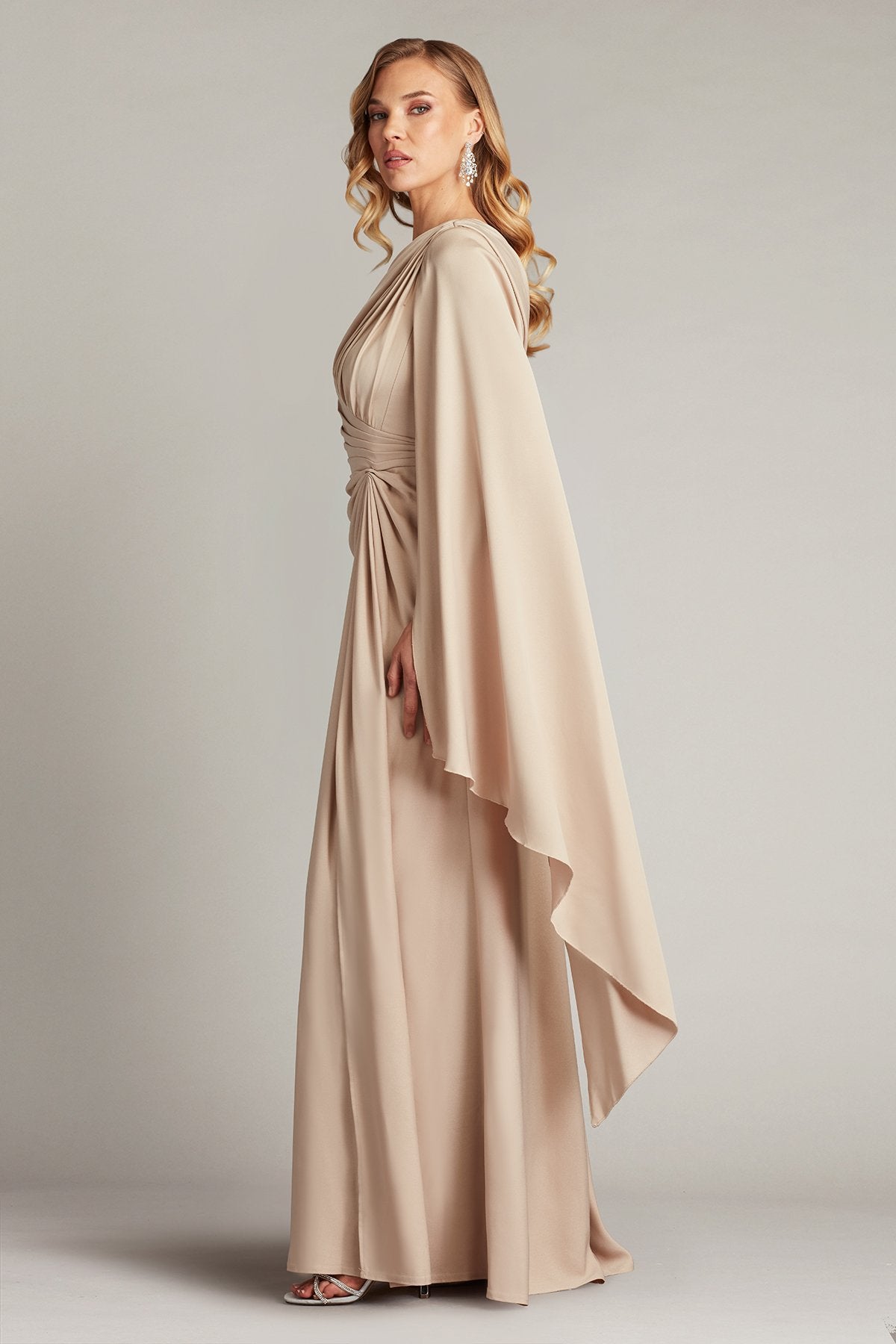 Ember Cape Sleeve Gown