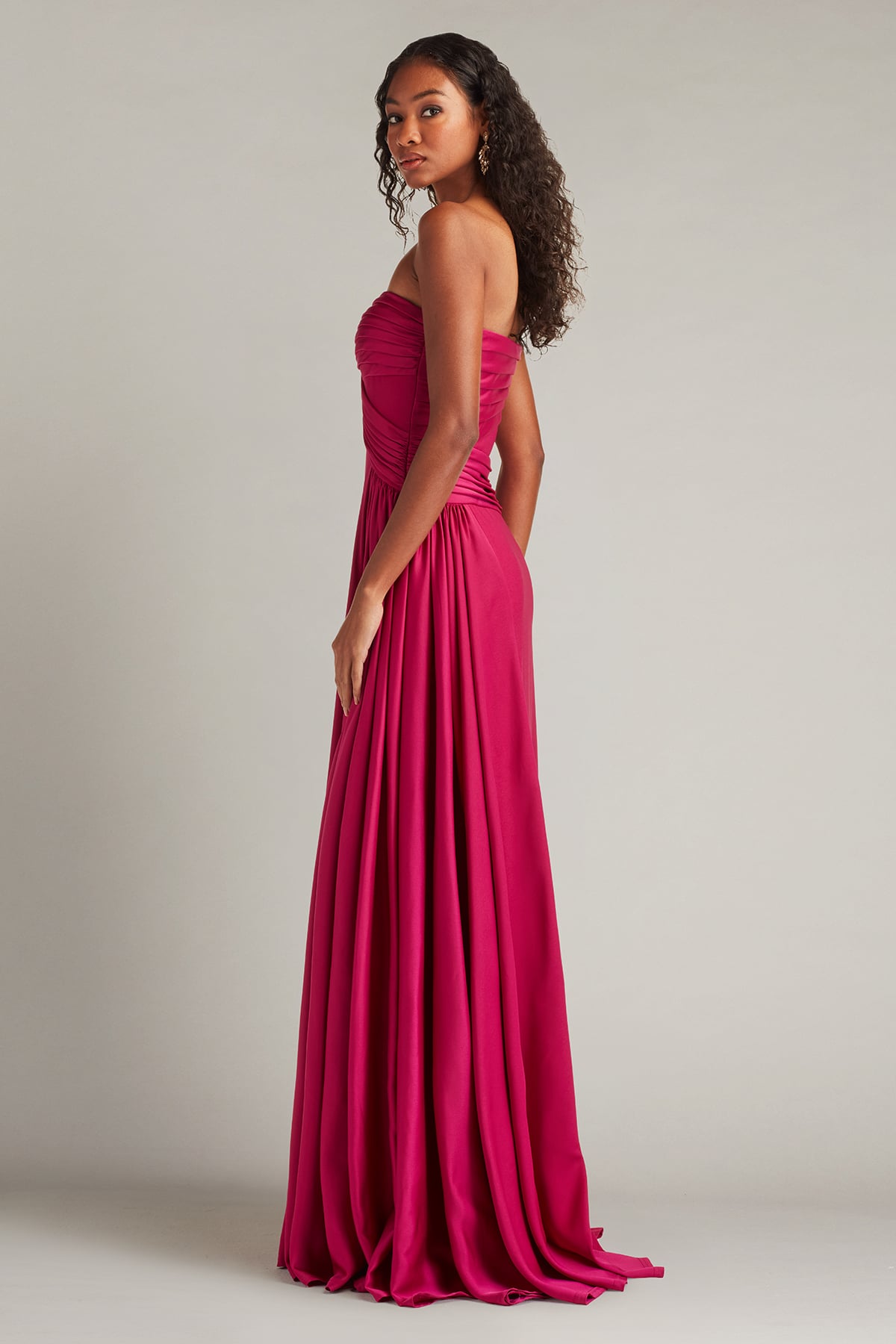 Cassera Draped Strapless Gown