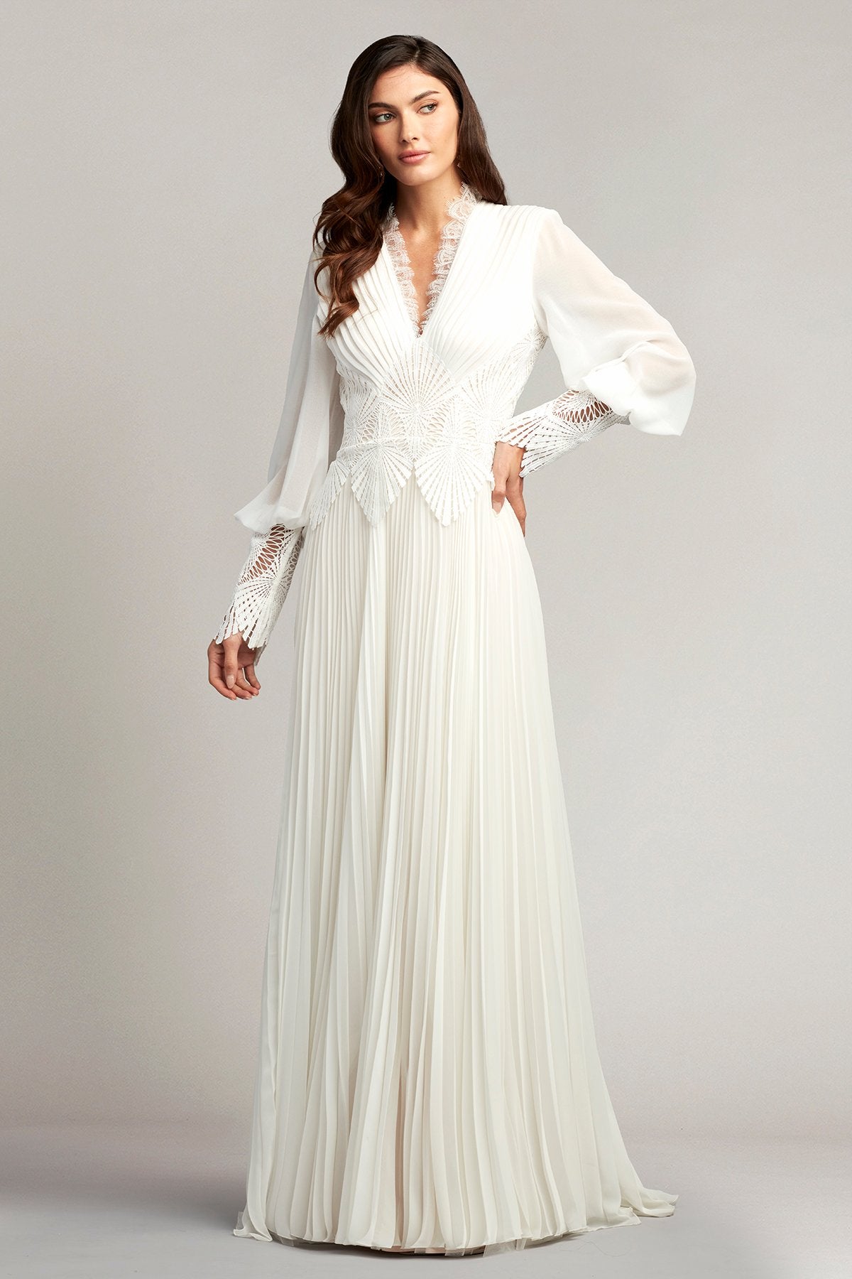 knee length dresses for ladies Vintage 1960s White Crochet Lace Empire Waist Dress main image 0
