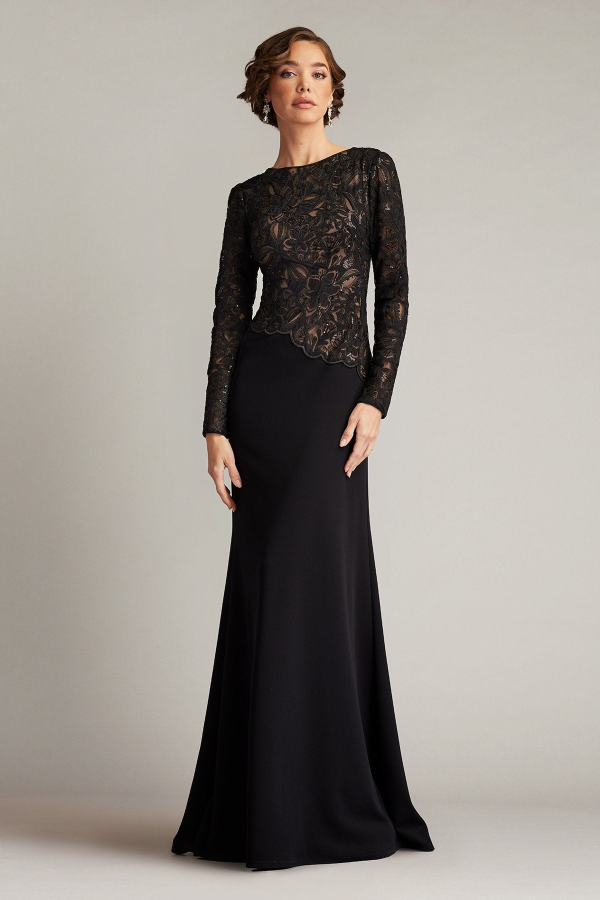 Shika Embroidered Crepe Gown