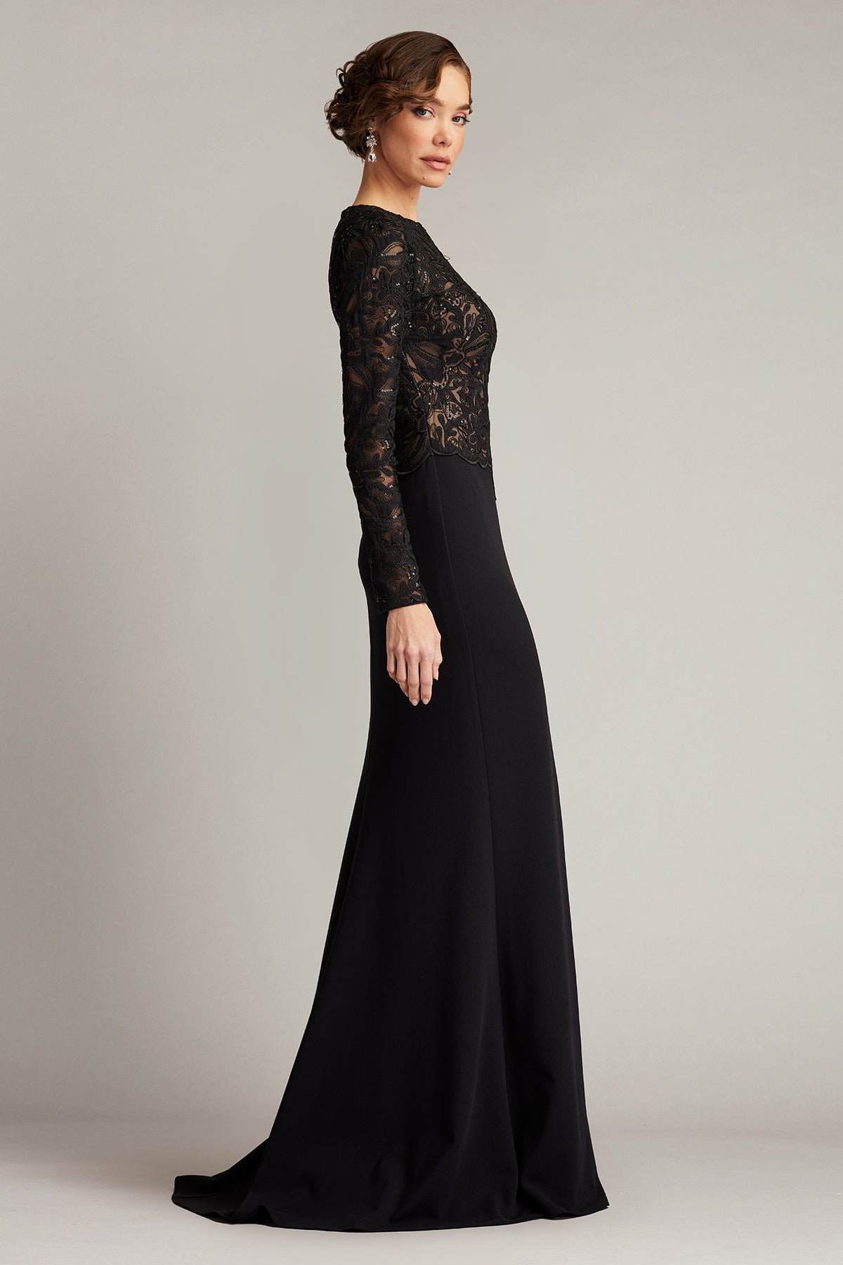 Shika Embroidered Crepe Gown